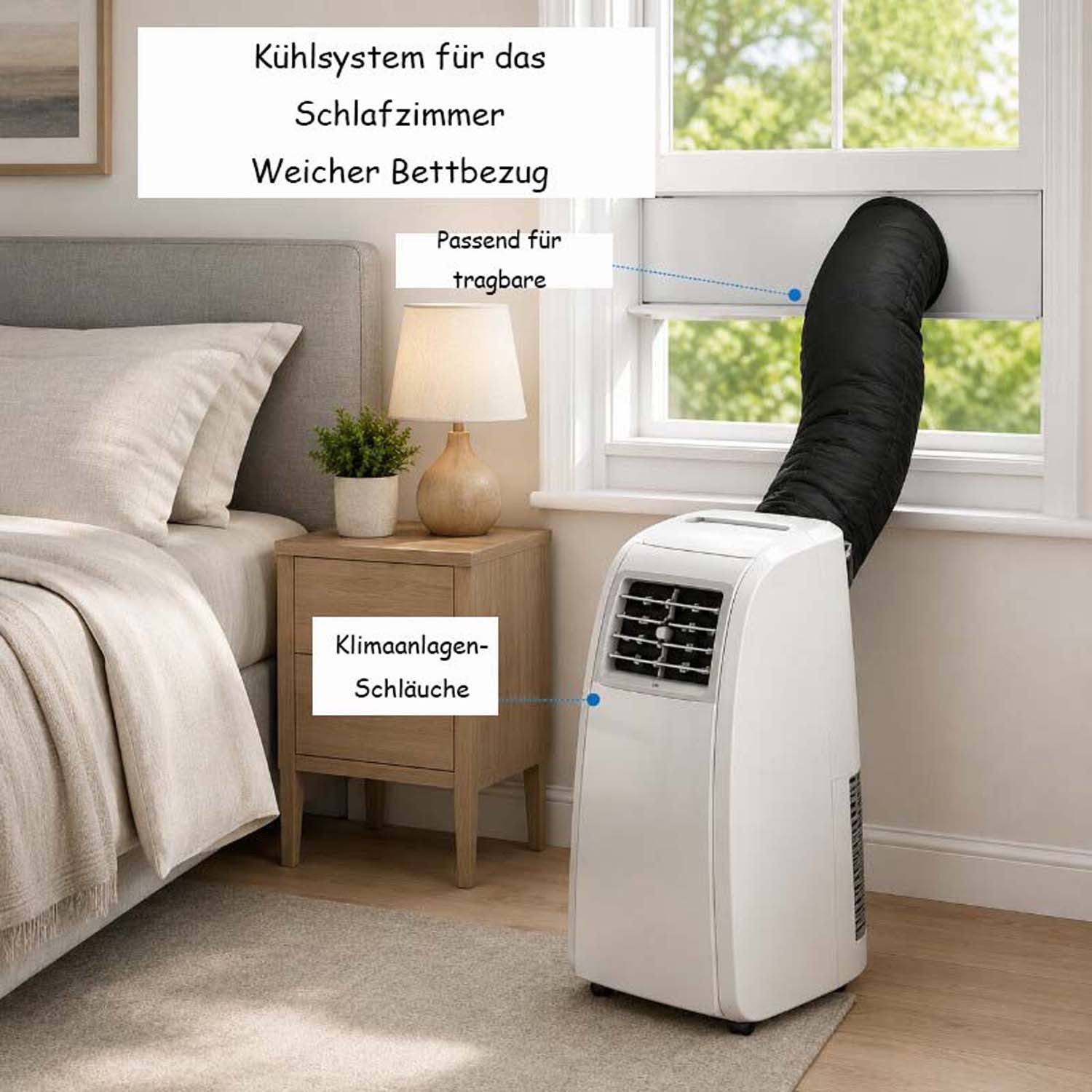 Diwzbyn Dampfsperrklebeband Isolierhülle für mobile Klimaanlagen-Abluftschläuche – Bild 4 von 5
