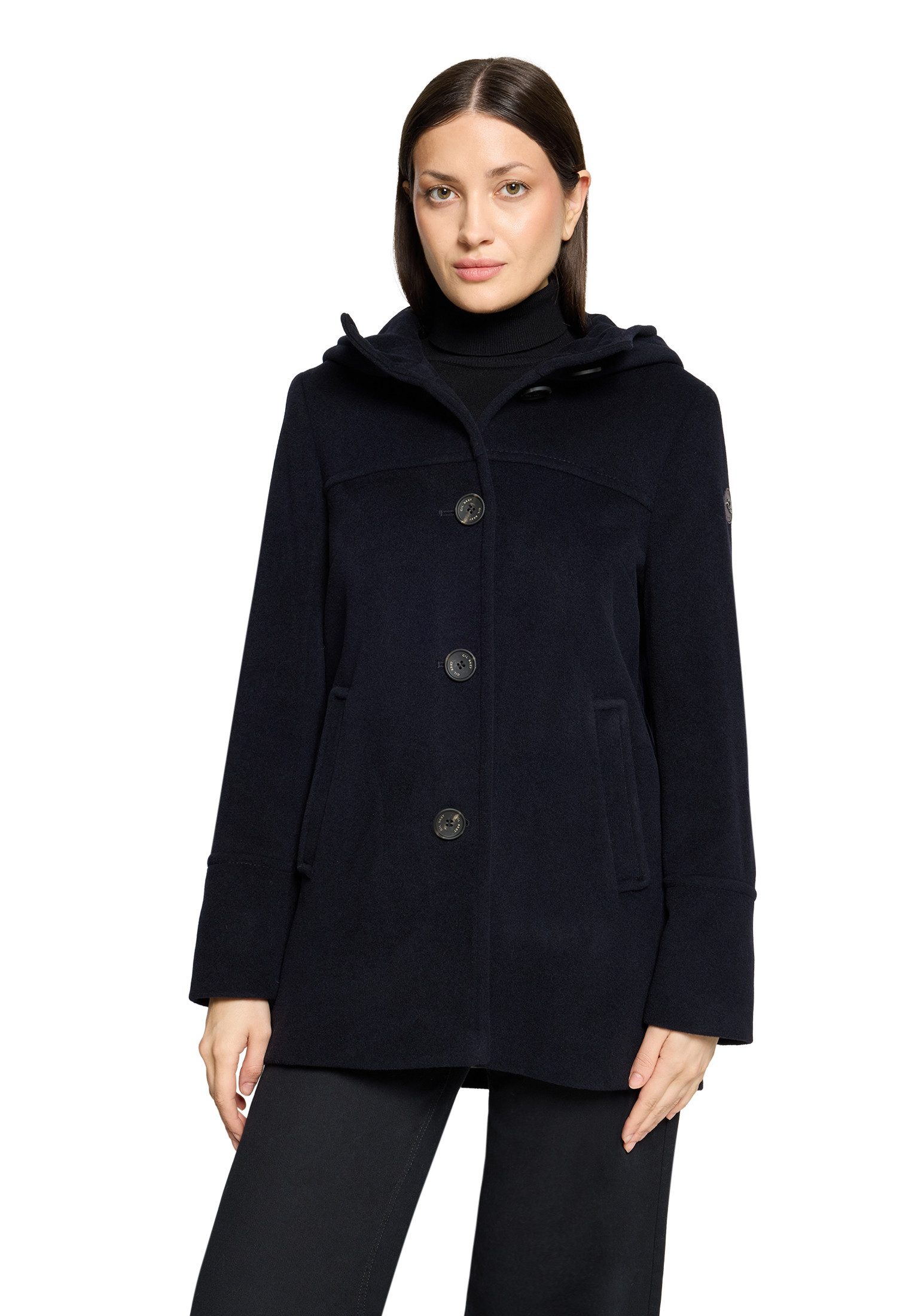 Gil Bret Fleecejacke mit Knopfleiste und Kapuze