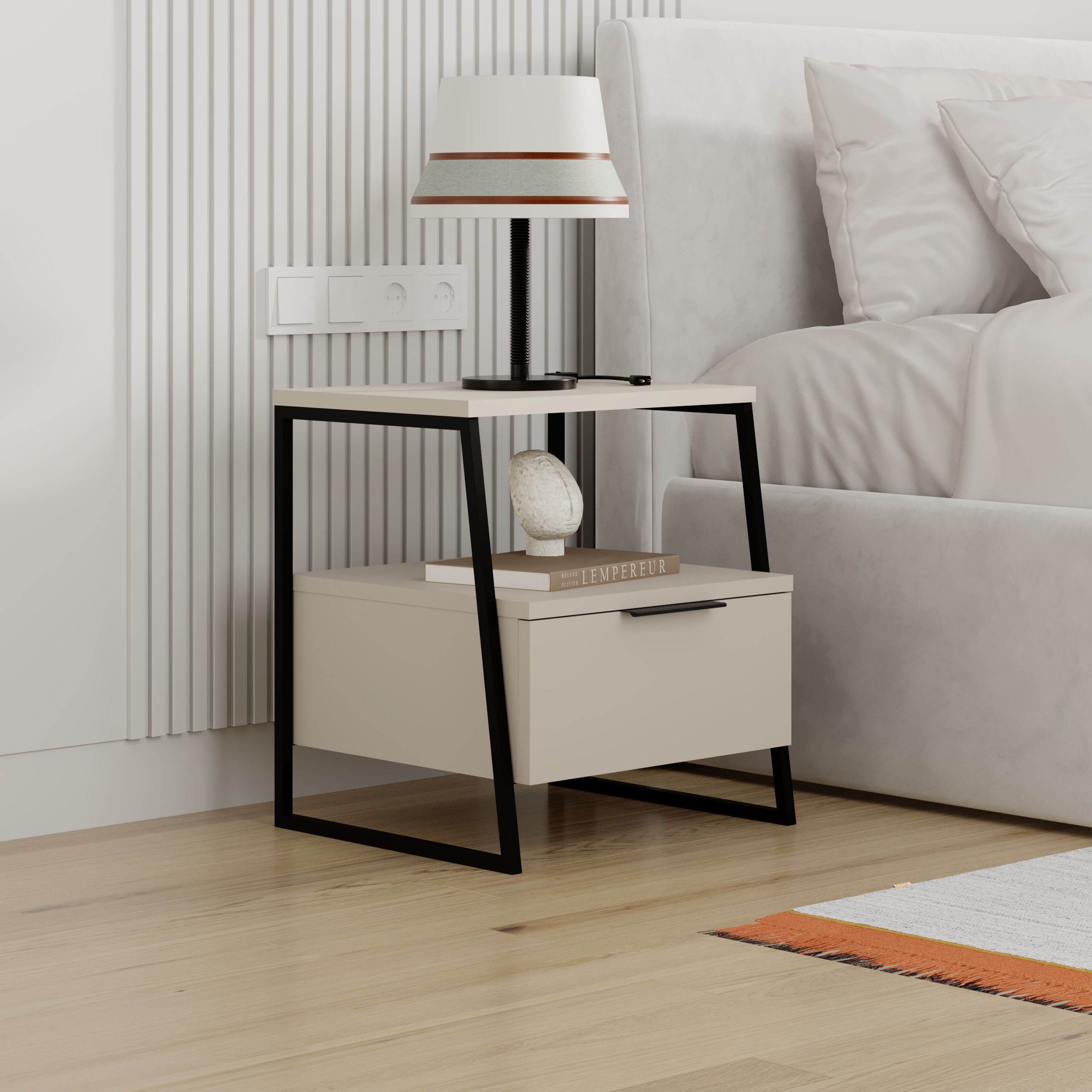 Decortie Nachttisch Pal Moderner Nachttisch, 45 x 41 x 50 cm (1 Tisch), Mod günstig online kaufen