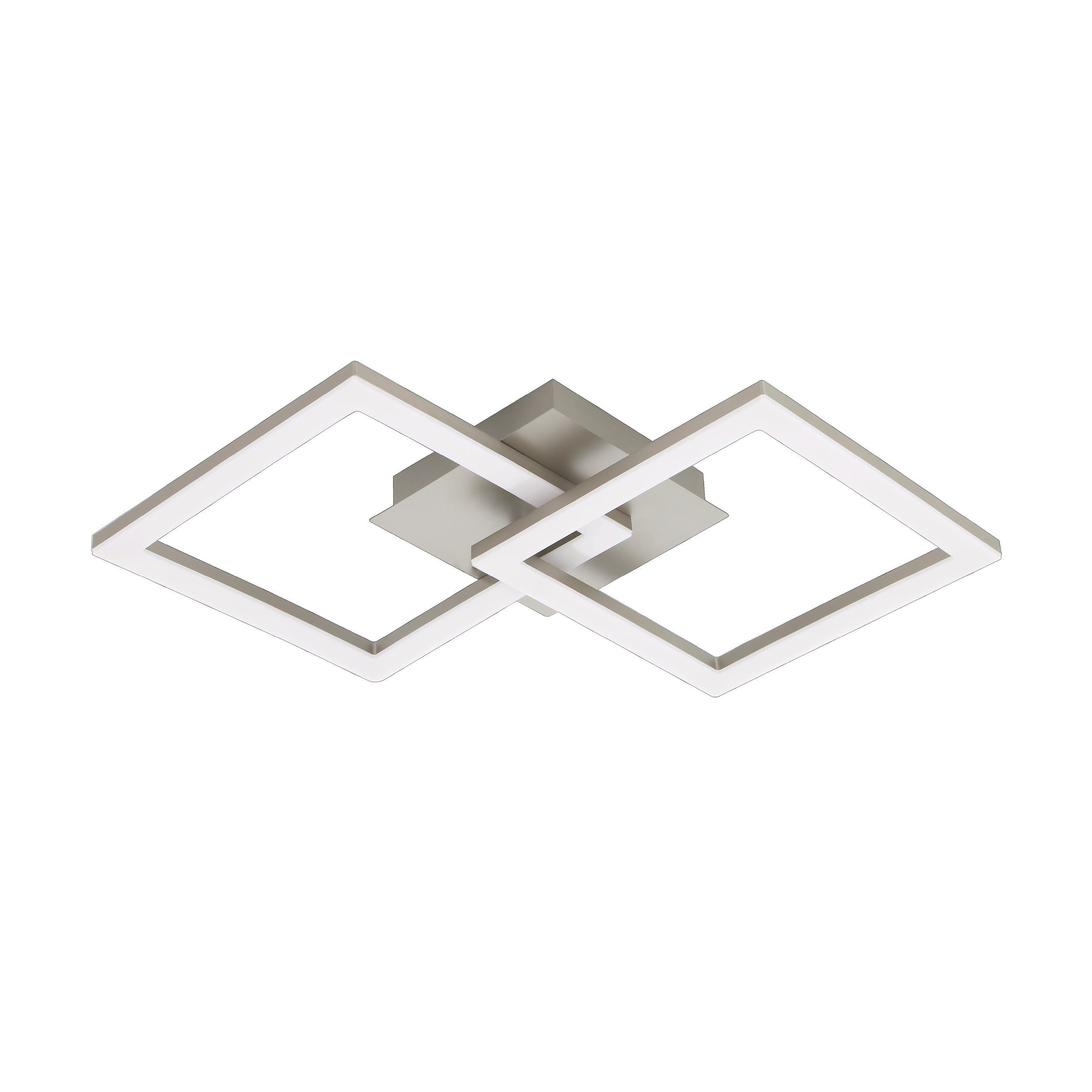 EGLO LED Deckenleuchte Huerta, Leuchtmittel inklusive, LED Deckenleuchte, geometrisch, für Büro und Küche, L 52,5 cm