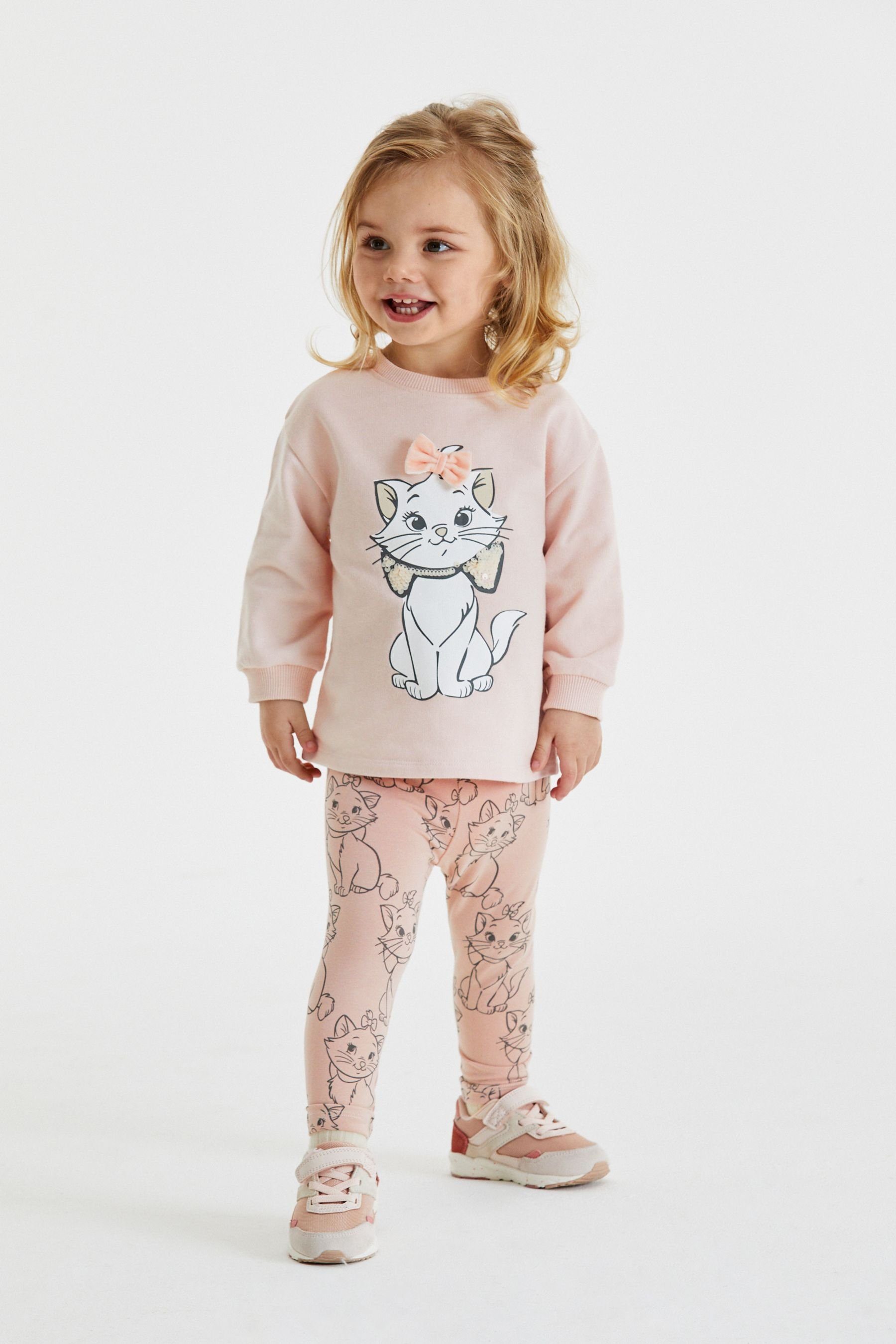 Pink Set im Leggings & Leggings Shirt Langarm-T-Shirt Next und (2-tlg)