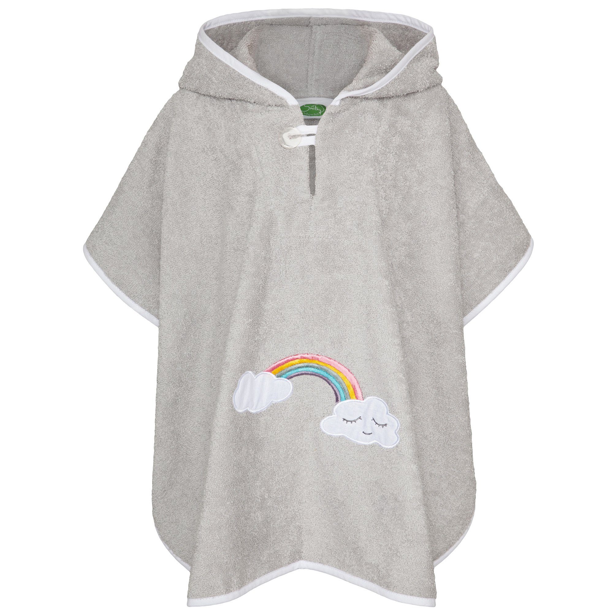 Smithy Badeponcho Wolkenweich Regenbogen Frottee, 100% Baumwolle