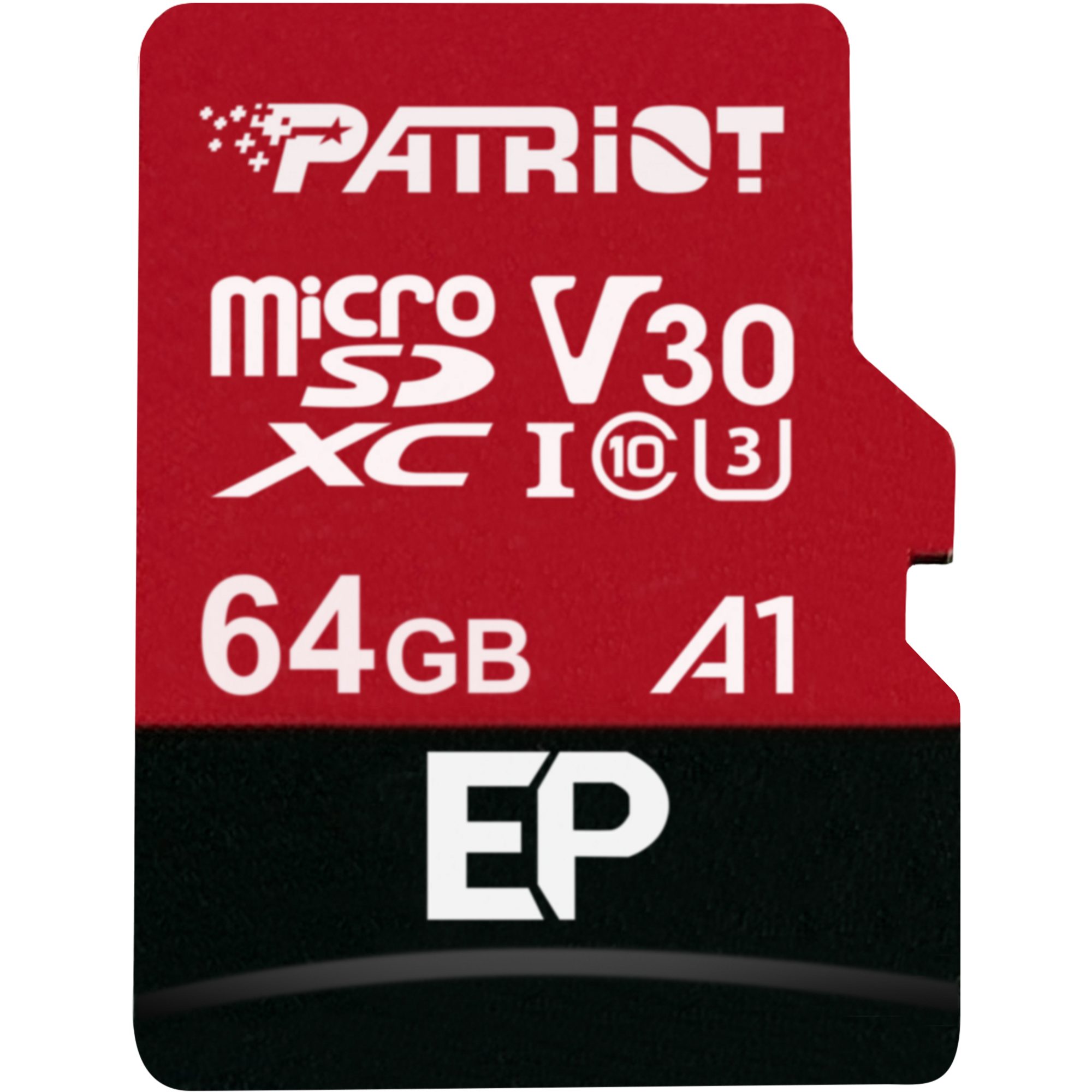 Patriot Patriot EP 64 GB microSDXC, Speicherkarte, (UHS-I U3, Class 10, V30 Speicherkarte