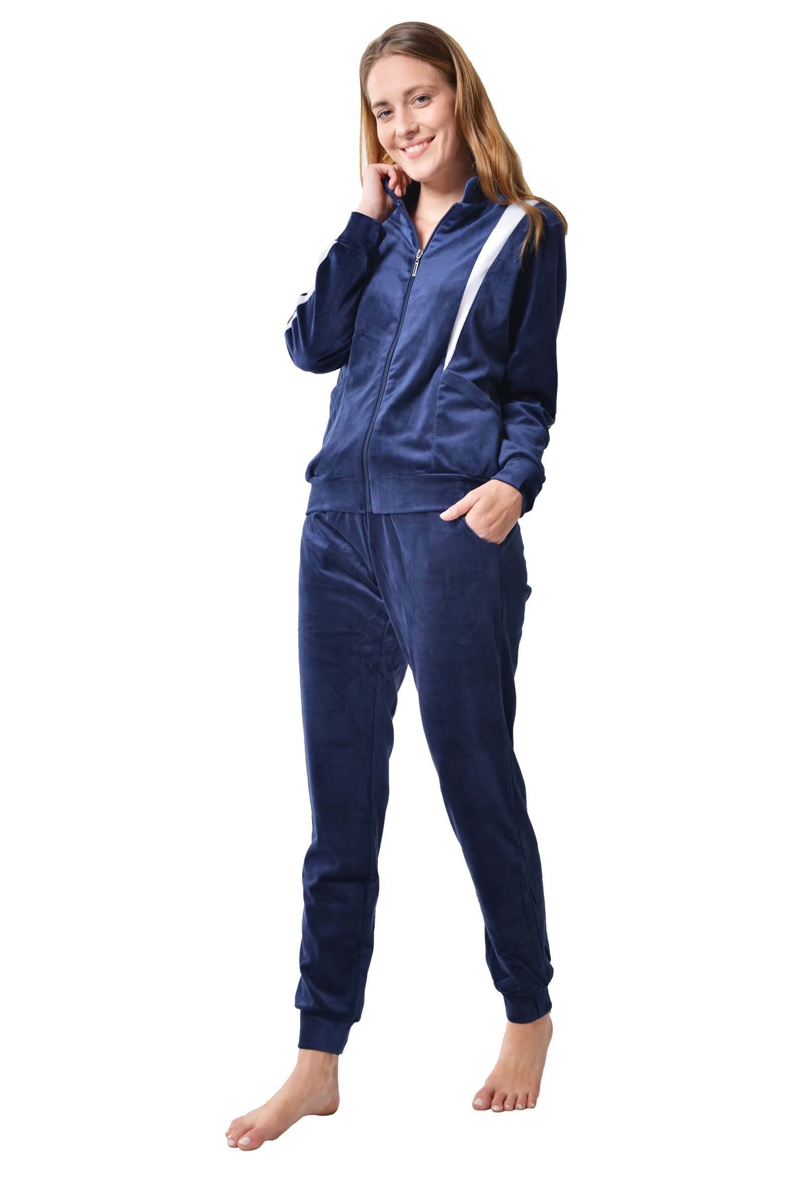 RAIKOU Hausanzug Trainingsanzug Velours Nicki Freizeitanzug Jogginganzug Homewear (für zu Hause, Sport, Fitness, Straße, Freizeit und Workout, 2 Teiliger) smartweiche Nicki,sportliche