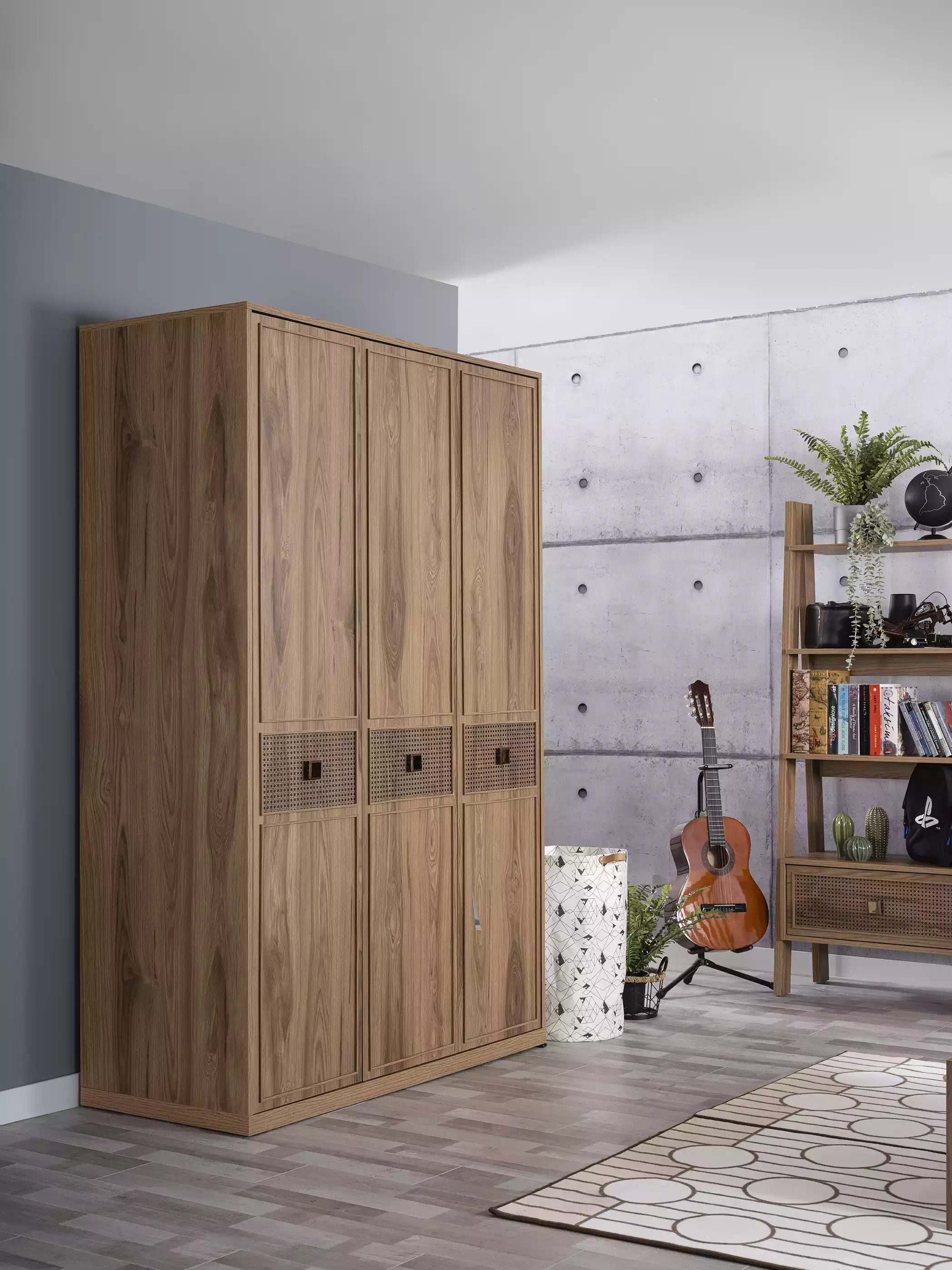 Neu Schrank Schlafzimmer Braun Made Kleiderschrank Holz JVmoebel Möbel Europa Kleiderschrank in Holzschrank