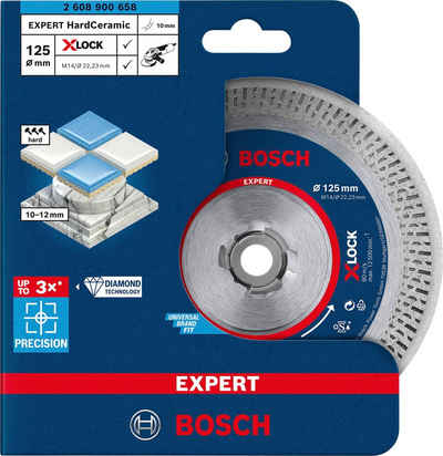 Bosch Professional Diamanttrennscheibe »Expert HardCeramic X-LOCK«, Ø 125 mm, 22.23 x 1.4 x 10 mm