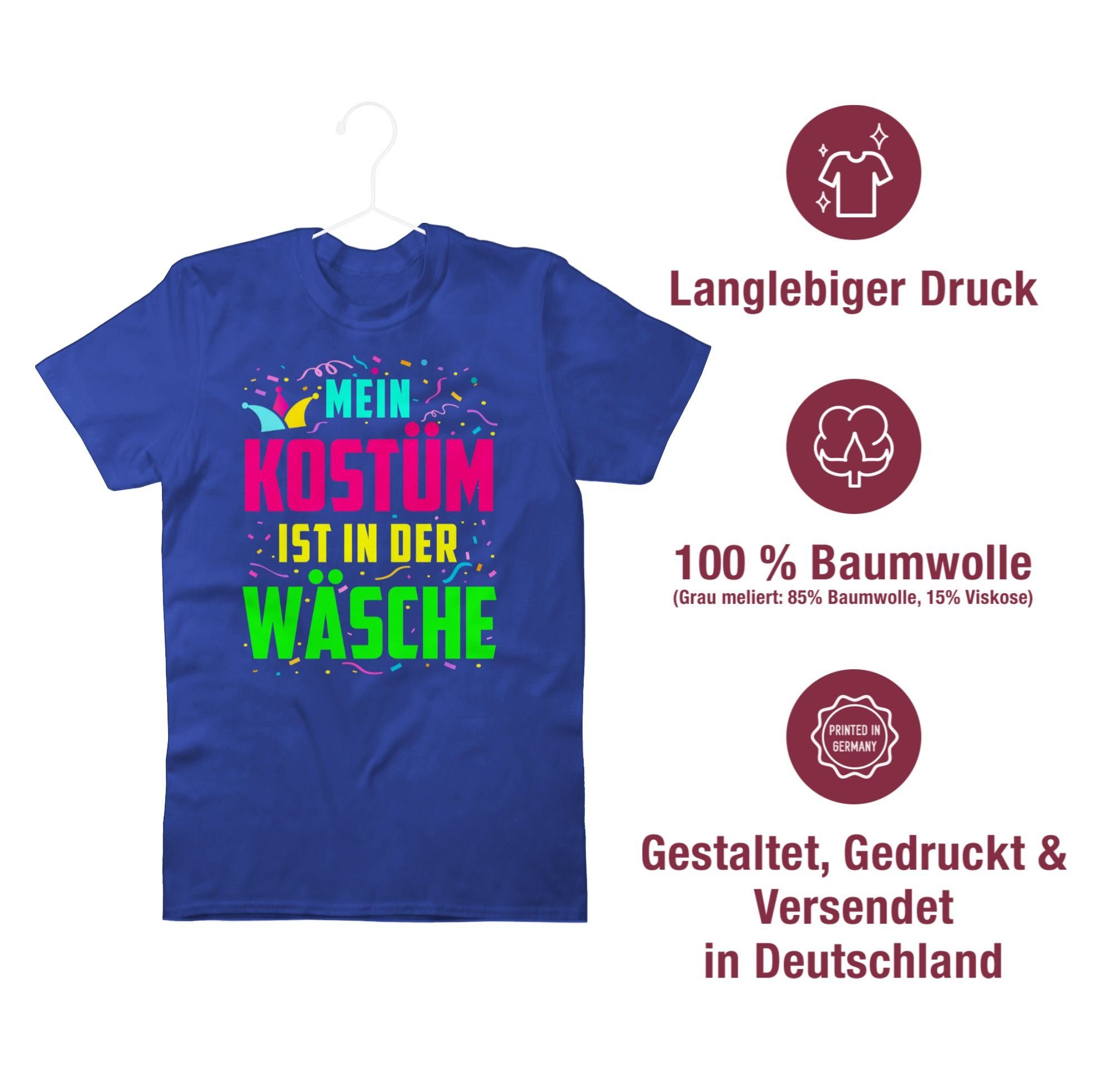 Karneval Wäsche Mein & Shirtracer ist der zu in Fasching Royalblau 03 T-Shirt Kostüm