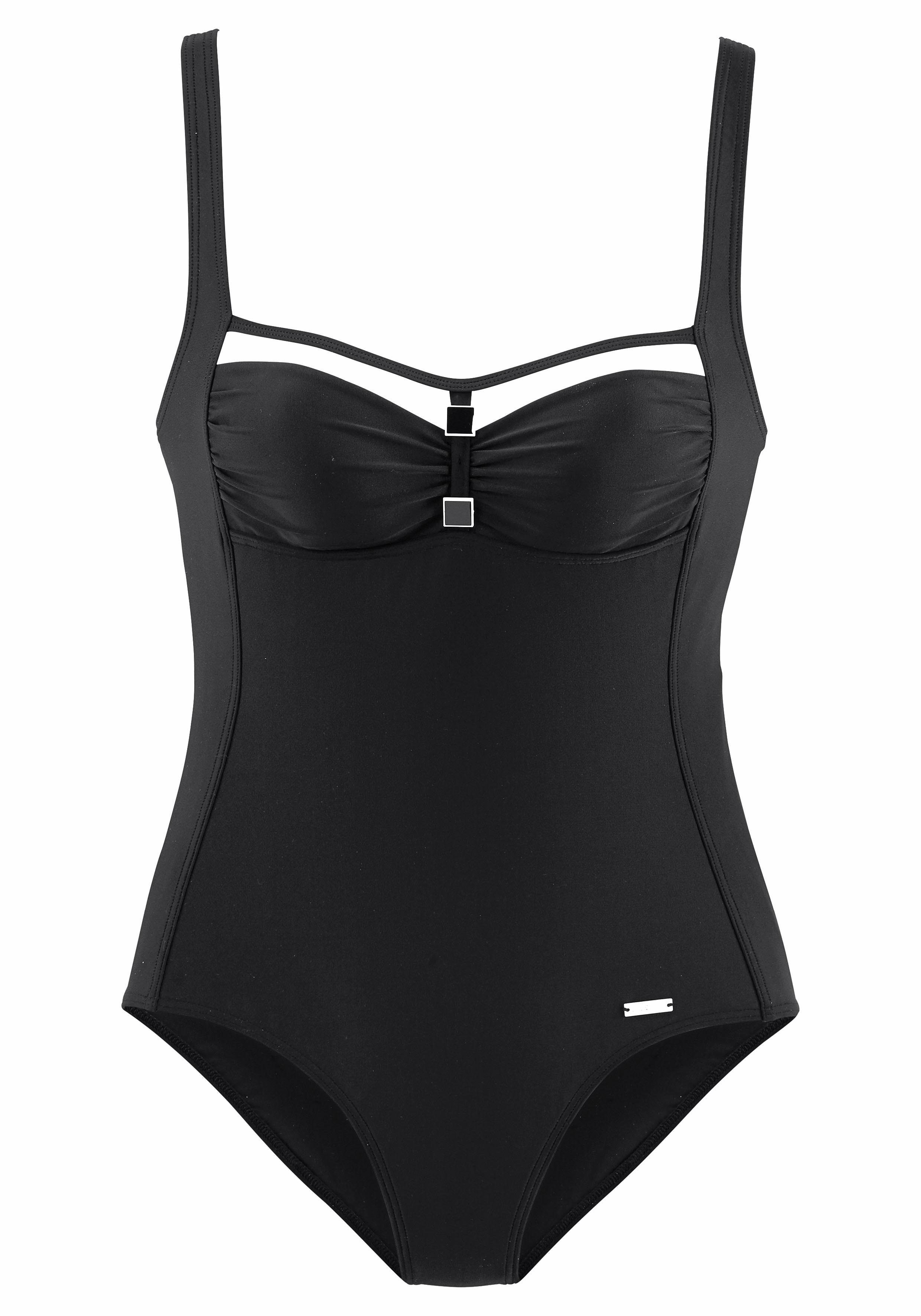 LASCANA Badeanzug mit Kontrastdetails und Shaping-Effekt günstig online kaufen