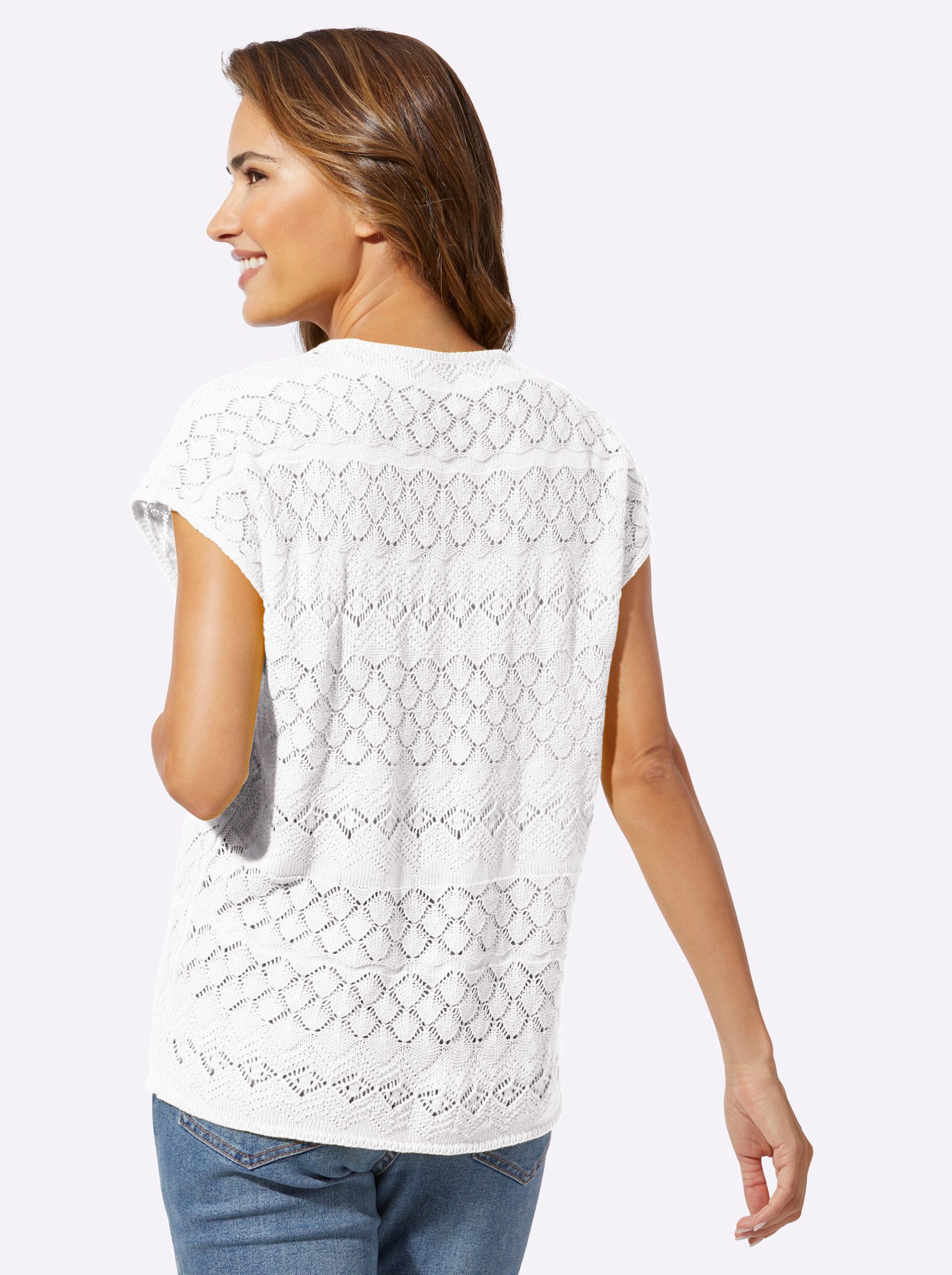 Sieh an! Strickpullover Kurzarmpullover günstig online kaufen