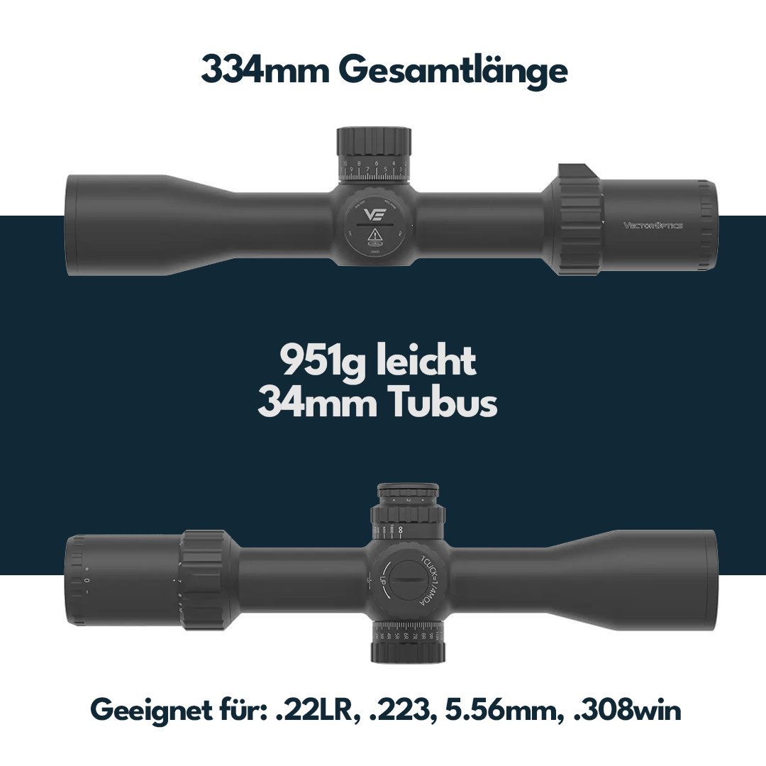 Vector Optics Vector Optics SCFF-80 Tauron 4-16x44 HD MOA FFP Zielfernrohr (Ideal für Jagd, Sport und Airsoft)