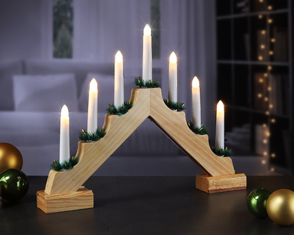 Gravidus LED Lichterbogen »LED Lichterbogen Schwibbogen mit Kerzen  Weihnachten Leuchtbogen Weihnachten Deko«