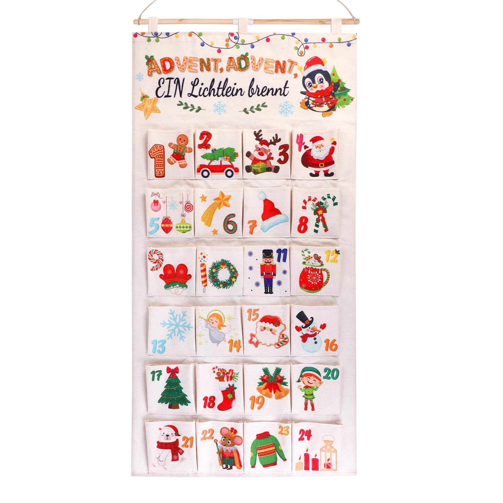 OKWISH befüllbarer Adventskalender Adventskalender zum Befüllen Stoff 24 Be günstig online kaufen
