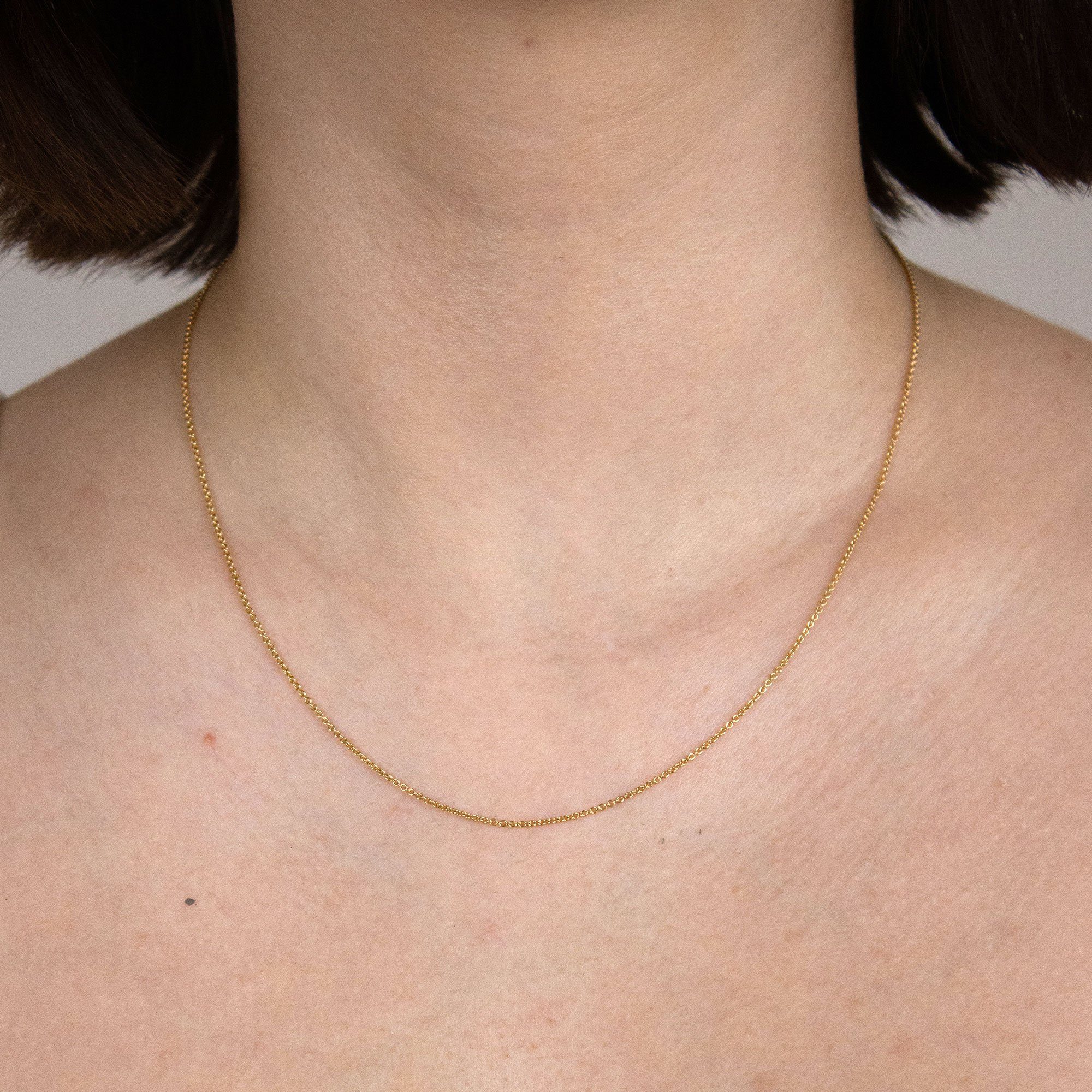 HOPLO Goldkette Goldkette Ankerkette Länge 36cm - Breite 1,1mm - 750-18 Karat Gold, Made in Germany – Bild 2 von 5