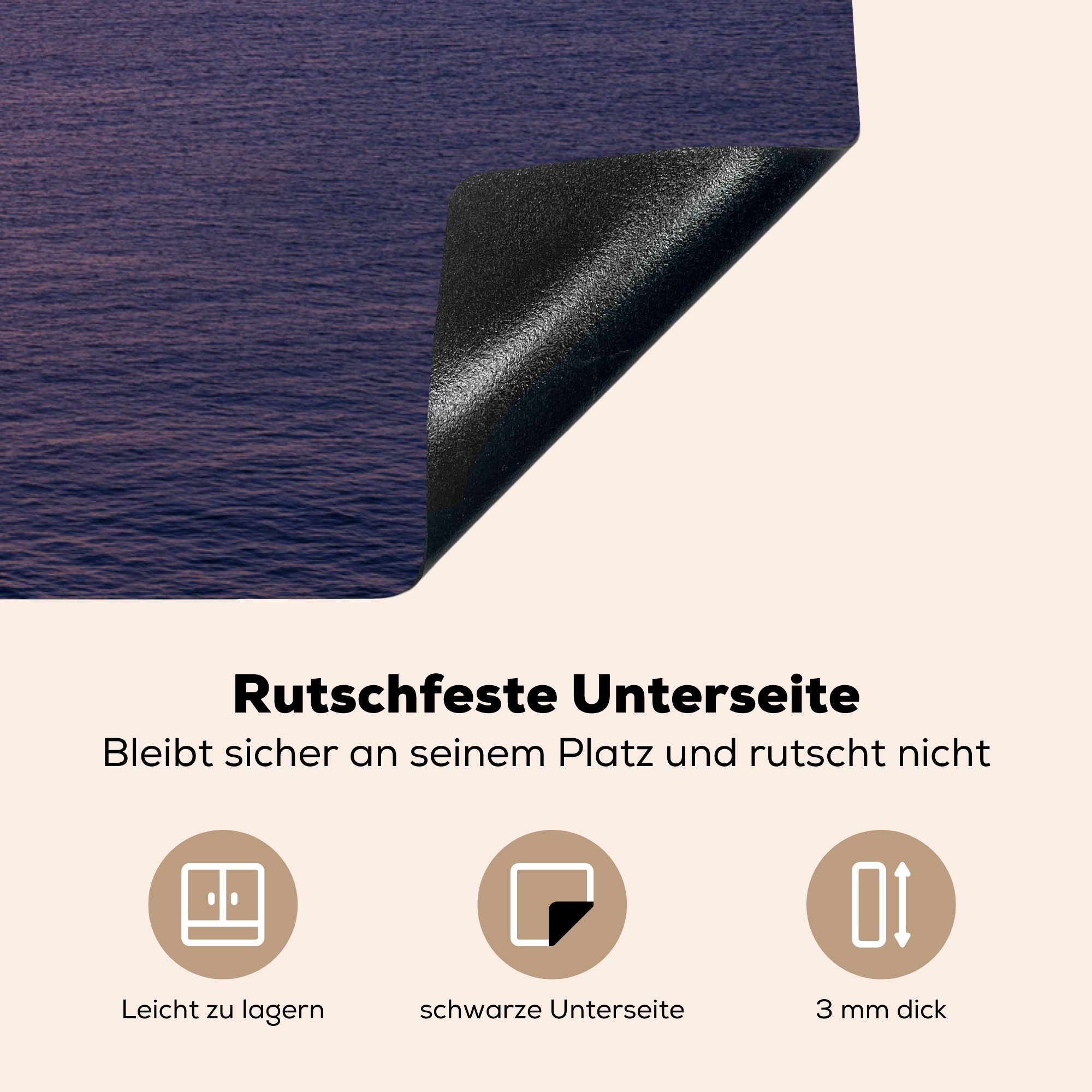 MuchoWow Herdblende-/Abdeckplatte Frankreich - Meer (1 die - Induktionskochfeld Schutz Ceranfeldabdeckung für Vinyl, tlg), 81x52 küche, cm, Sonne