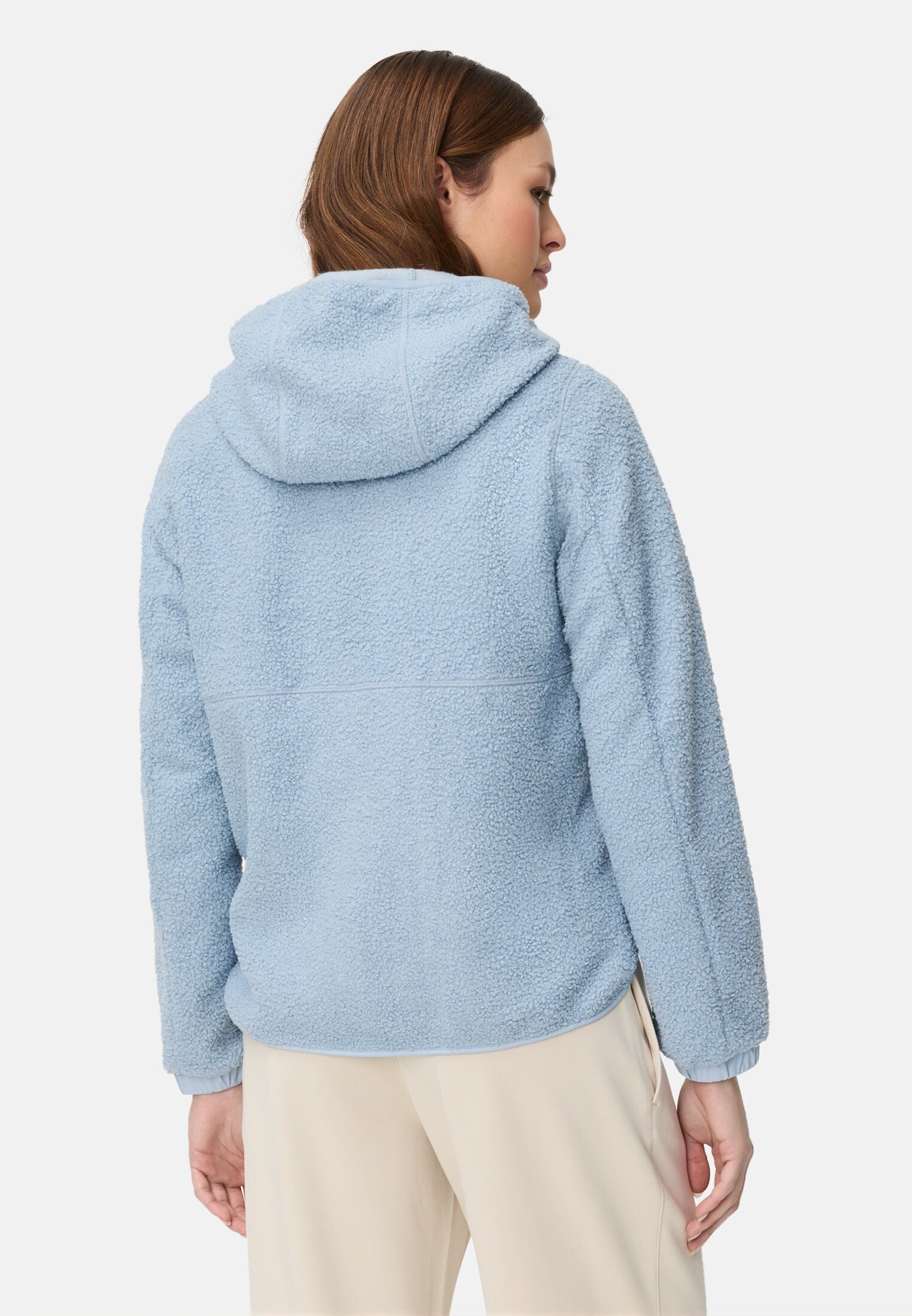 camel active Fleecejacke mit fester Kapuze Langarm Reflektierende Details