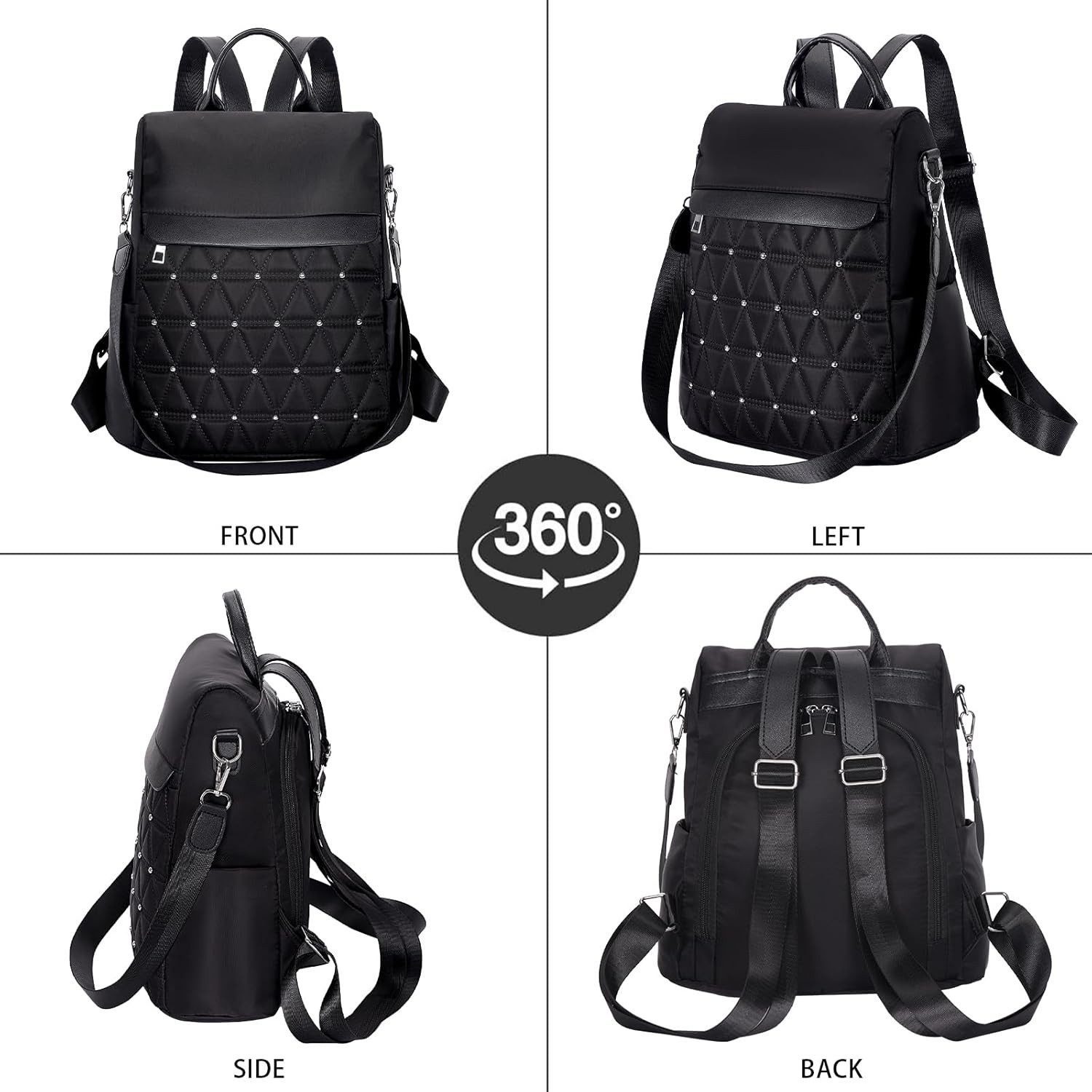 M-Diamant Rucksack Damen Rucksack alltägliche Umhängetasche Schultertasche Reisetasche