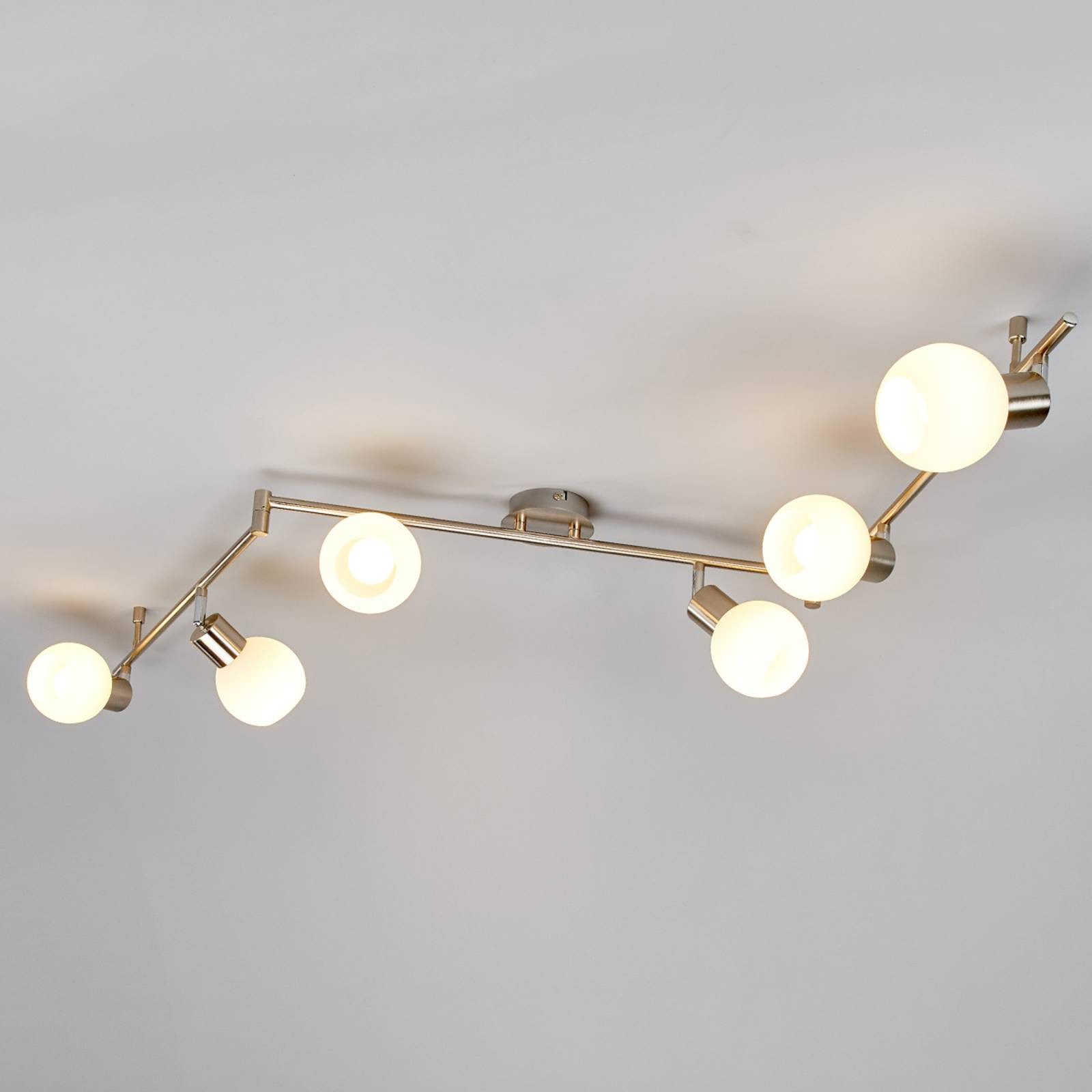 Lindby Deckenleuchten Elaina, Metall, Alu IP20, 6 x 4 W LED günstig online kaufen