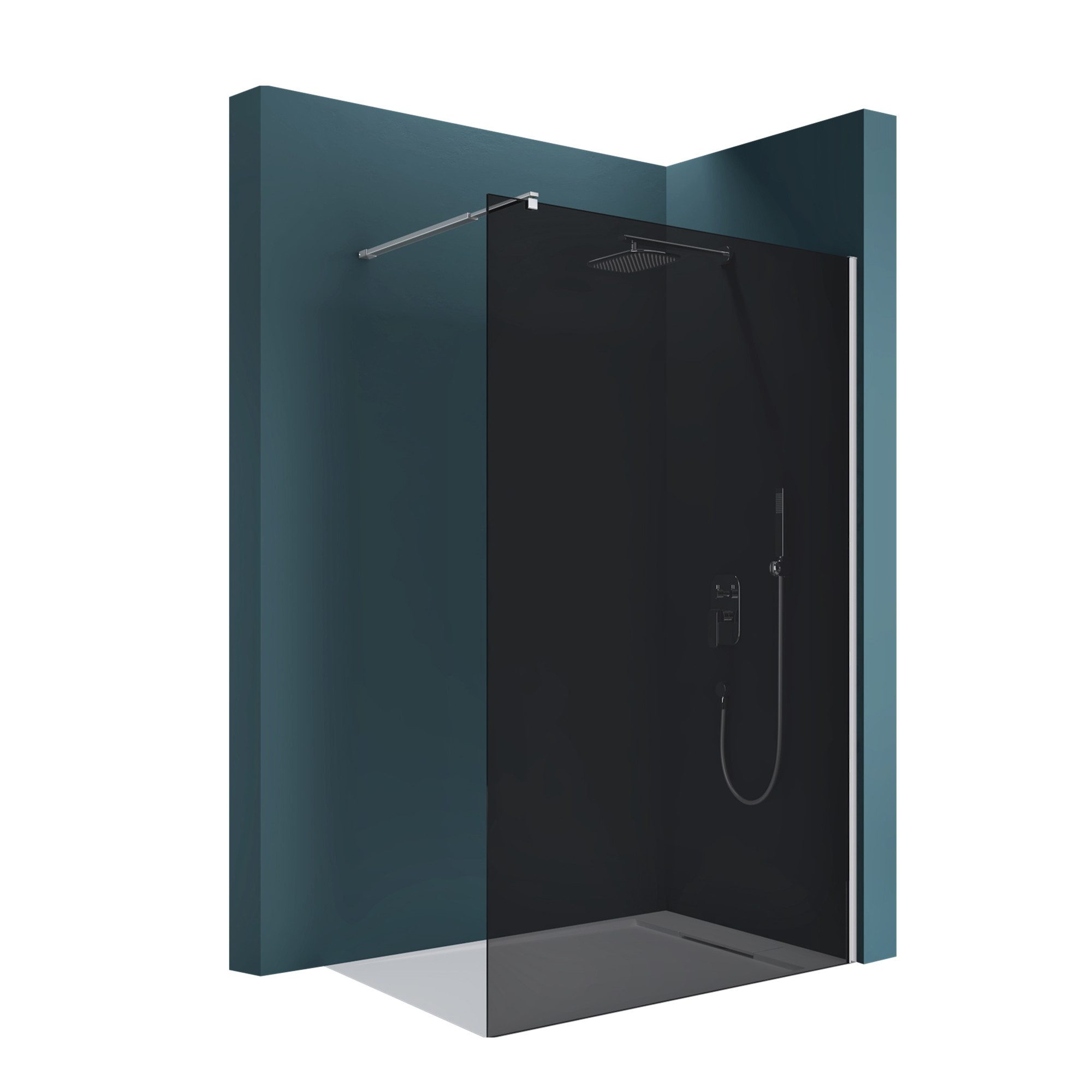 Duschwand für Dusche Duschabtrennung ESG-Sicherheitsglas mit NANO Glas Br02