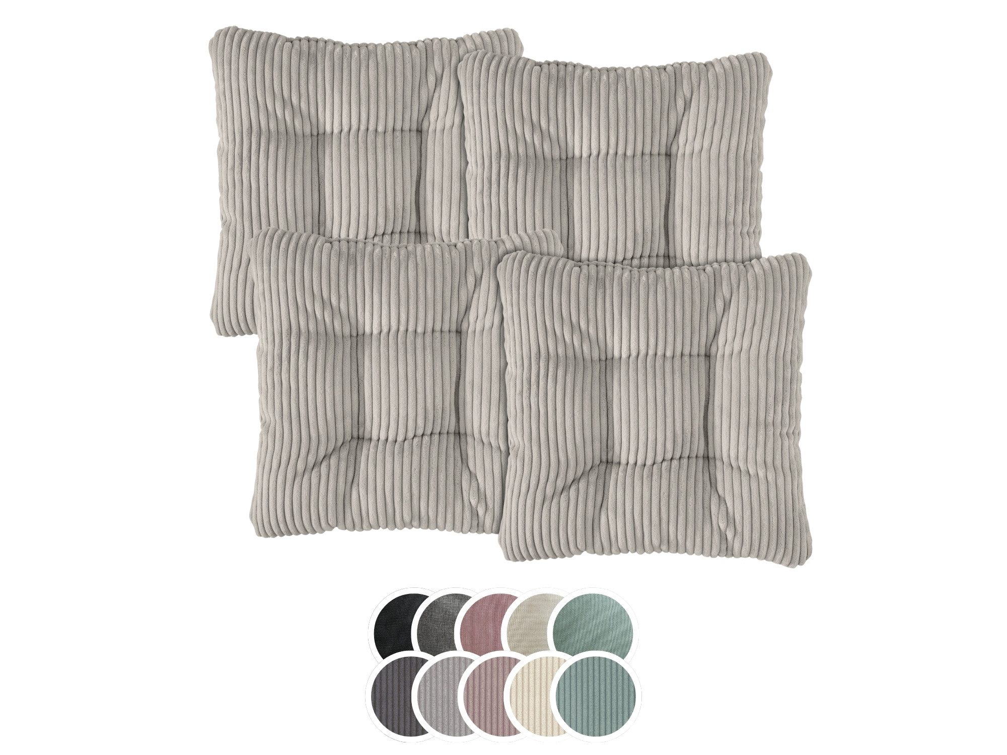 XDREAM Подушка для стула Подушки Set (2er & 4er) für Stühle und Bänke, robuste Polsterauflage für indoor und outdoor, 38x38x6 cm