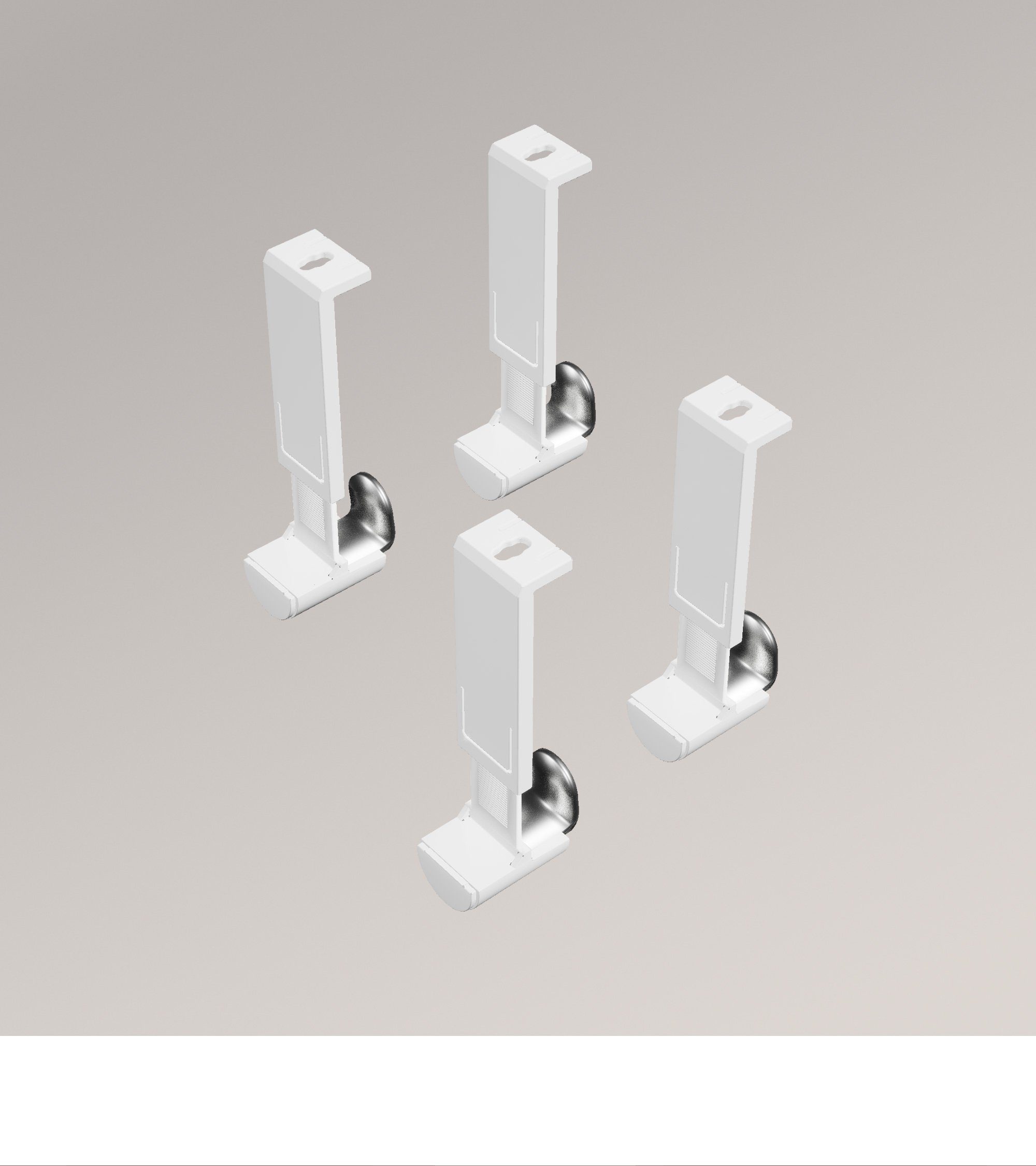 Sichtschutzbefestigung SET - Klemmträger "Falzfix", LYSEL®, (1-tlg), B 20mm weiß