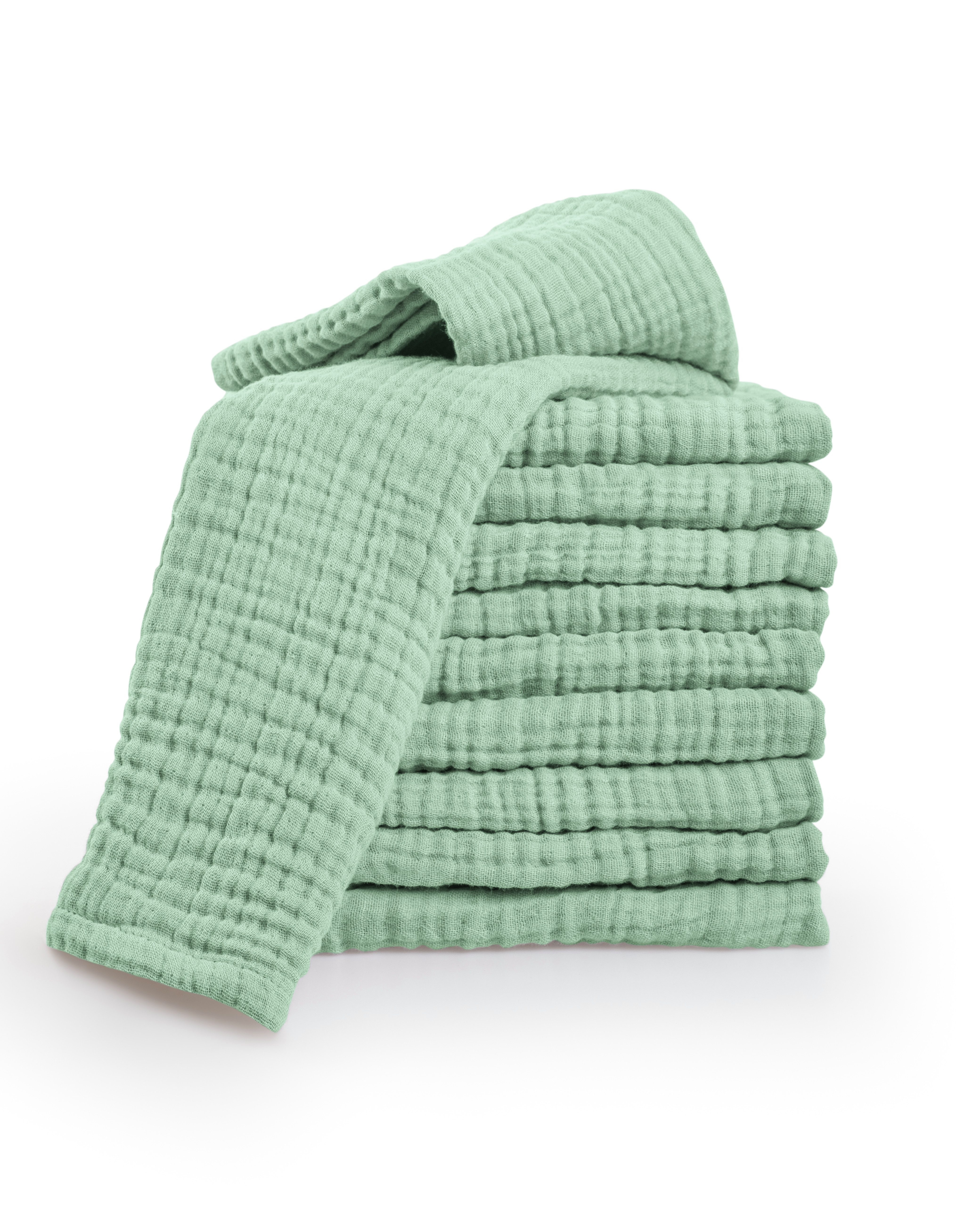 Laynenburg Spucktuch Baby 10er-Set in 30x50cm aus extra weichem Musselin - 100% Baumwolle, Musselin-tücher als Mulltücher, Mullwindeln oder Stoffwindeln