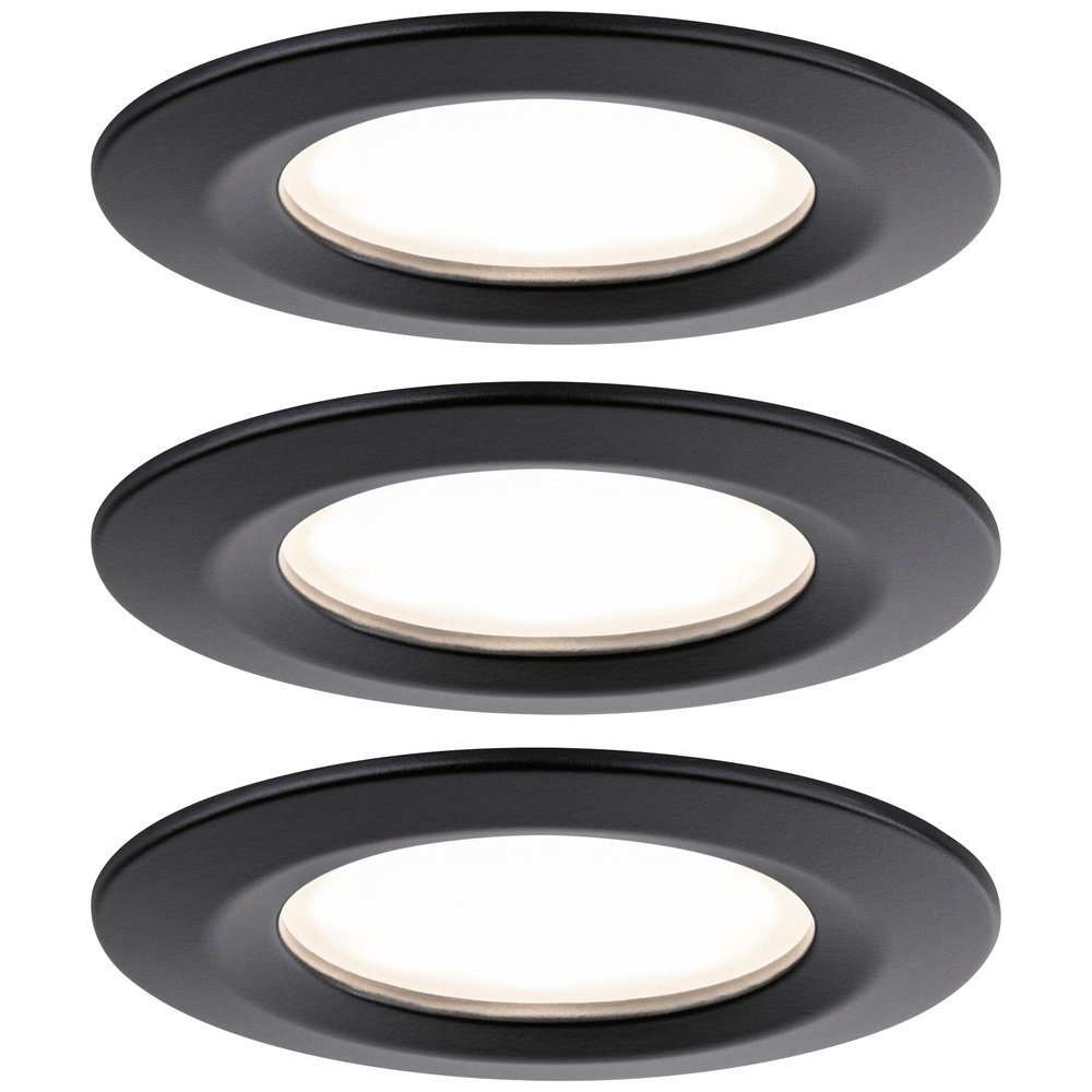 Paulmann Einbauleuchte Paulmann 93081 Set Nova Plus LED-Einbauleuchte LED 18 W Schwarz