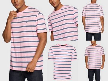 Ralph Lauren T-Shirt POLO RALPH LAUREN Striped Rosa Tee T-Shirt Shirt Classic Fit Pure Cott
