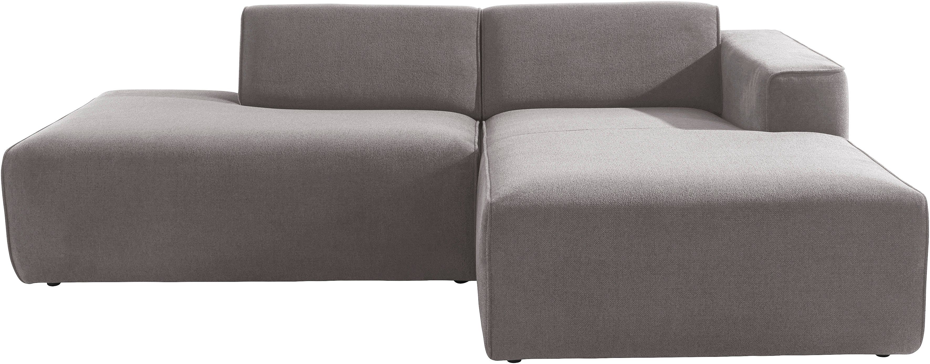 andas Ecksofa "Noord mit Kedernaht, Breite 227 cm", Cord, Struktur, Webstof günstig online kaufen