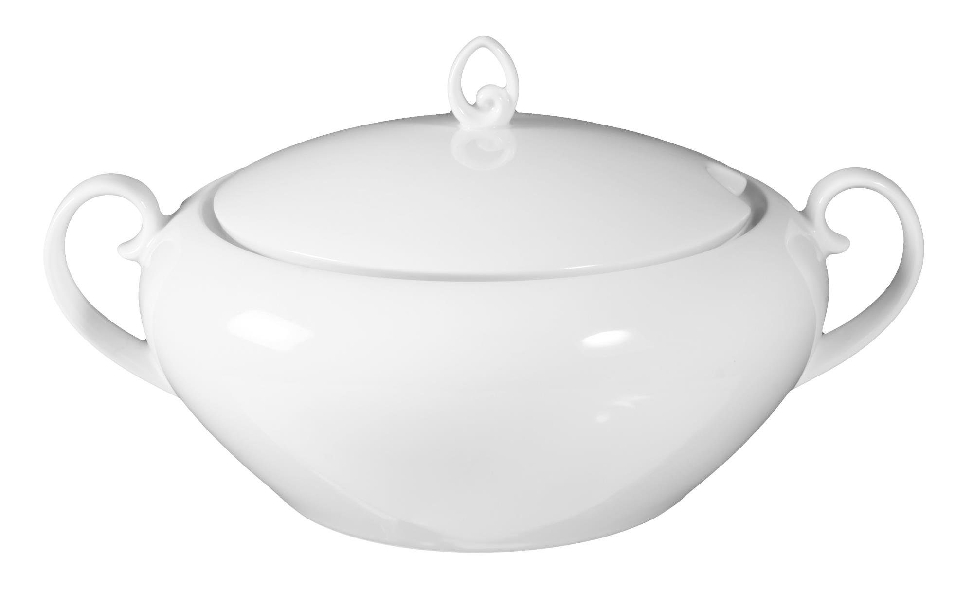 Seltmann Weiden Geschirr-Set Schüssel mit Deckel Rondo weiss uni 7 von Seltmann Weiden, Porzellan