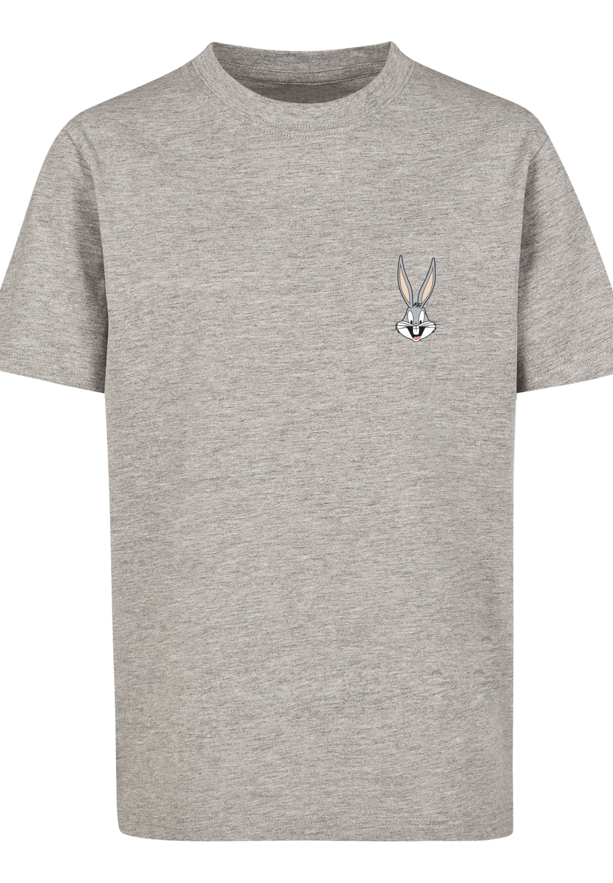 T-Shirt Bunny Print grey F4NT4STIC heather Looney Bugs Tunes Breast Print