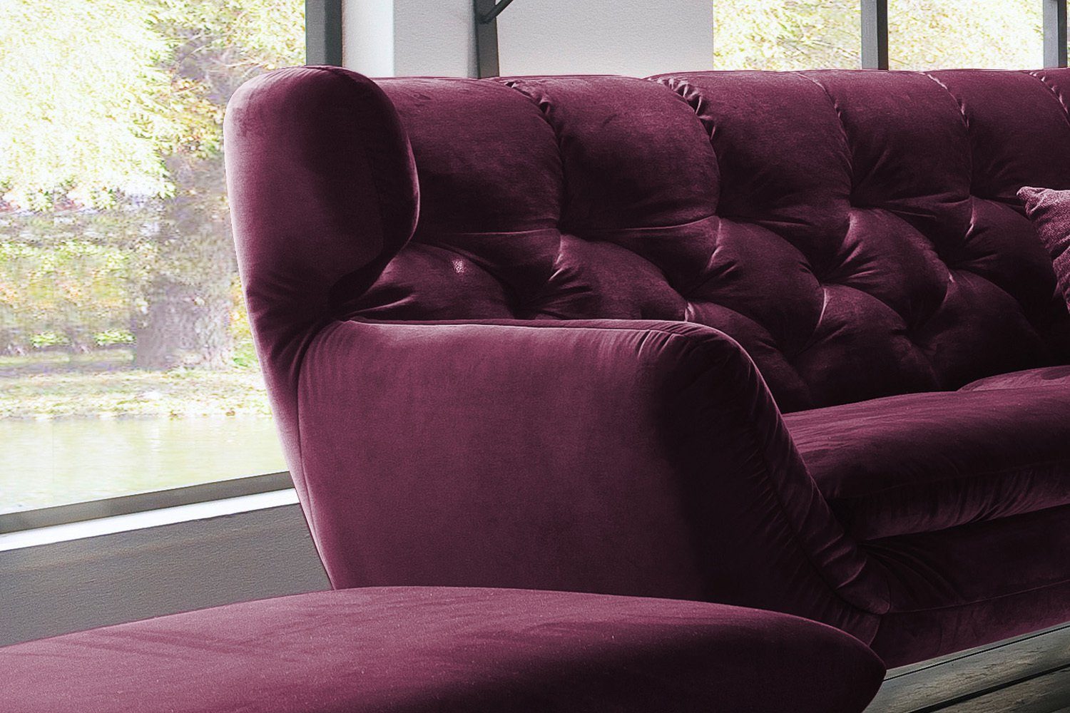 Sofa 2,5-Sitzer, Cord, Velvet od. KAWOLA od. versch. 2-Sitzer CHARME, Farben