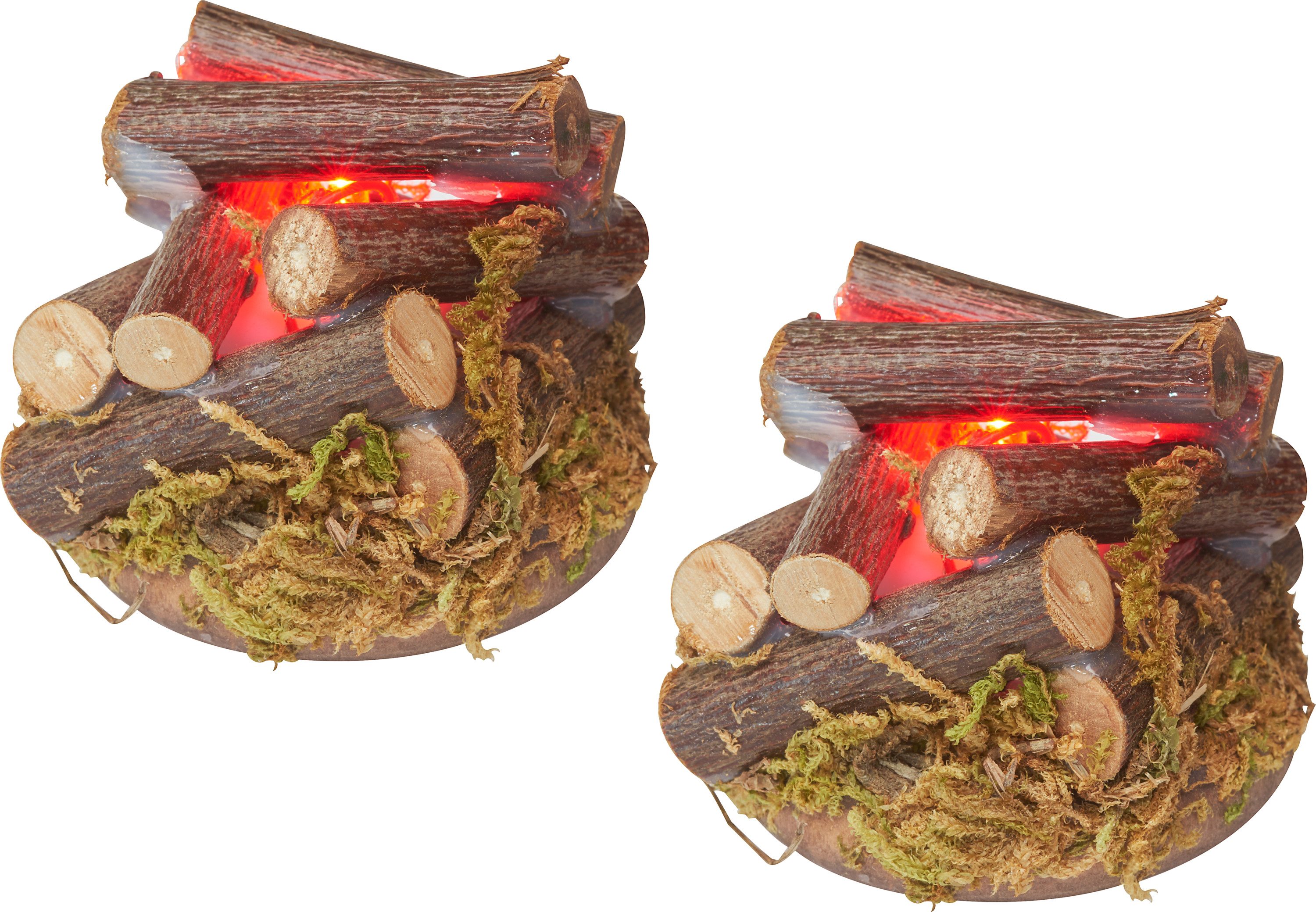 VBS LED-Dekofigur LED Feuerstelle (2 St), Ø 5,5 cm 2er-Pack günstig online kaufen