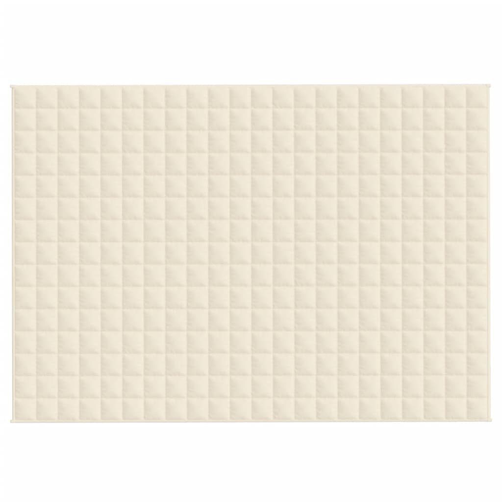 vidaXL Einziehdecke 155 x 220 cm Gewichtsdecke Hellcreme 155x220 cm 7 kg Stoff Bettdecke