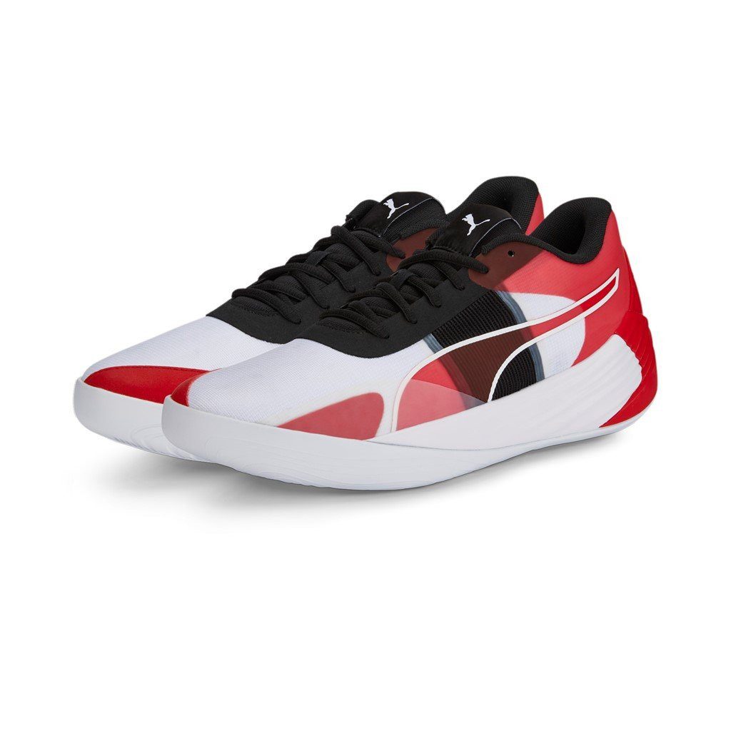PUMA Hallen-Indoorschuhe Fusion Nitro Team weiss/rot Herren Badmintonschuh