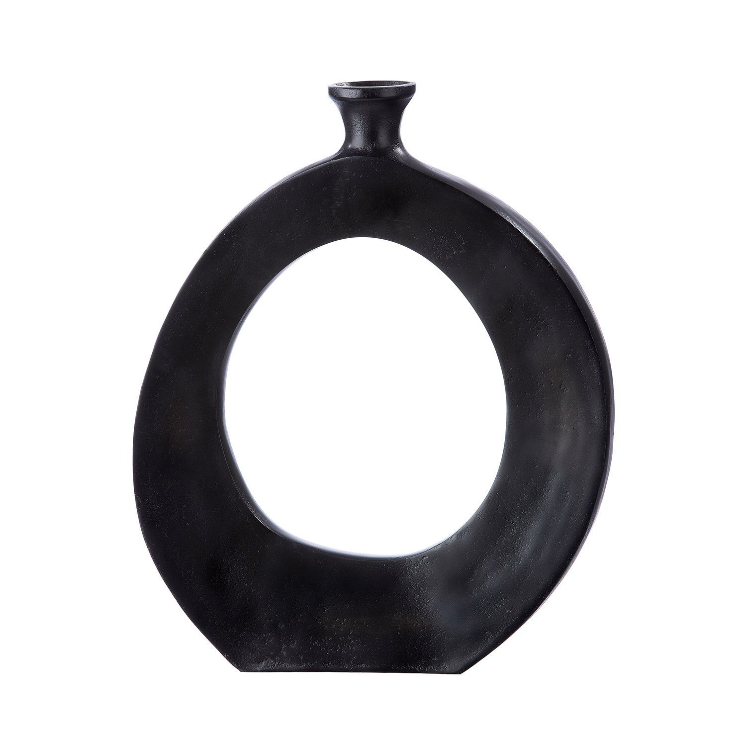 Dekovase PIENO Vase - schwarz - Aluminium - H. 40cm x B. 32,5cm - Dekovase