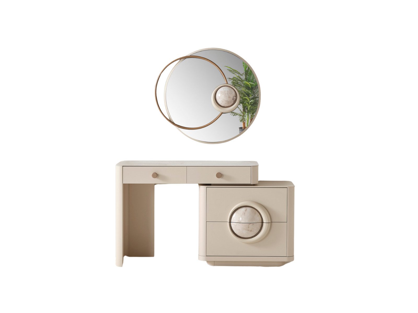 Villa Möbel Kommode Sebastian (Packung, 2 St., 1 St. Kommode), Kommode mit Spiegel und Stauraum für mehr Ordnung