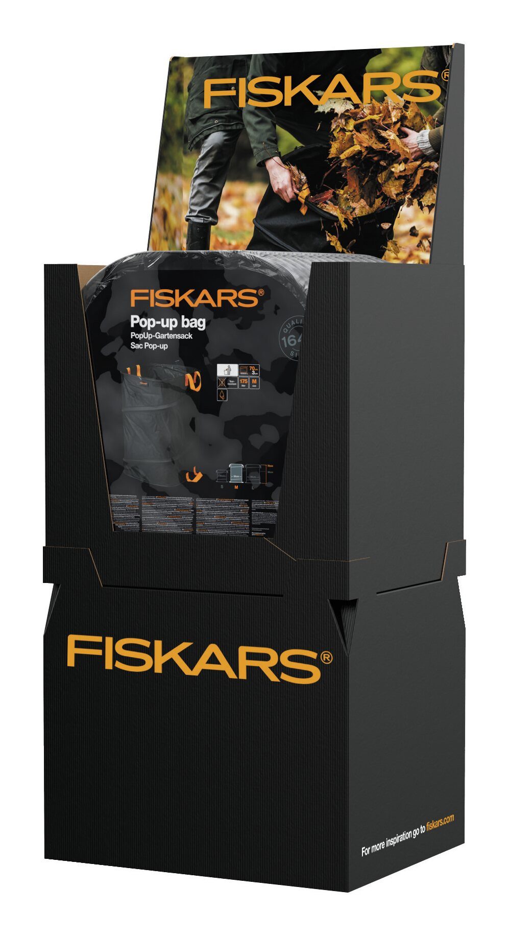 Fiskars Gartensack, Ergo pop up Bag medium/ 175L 16er Display