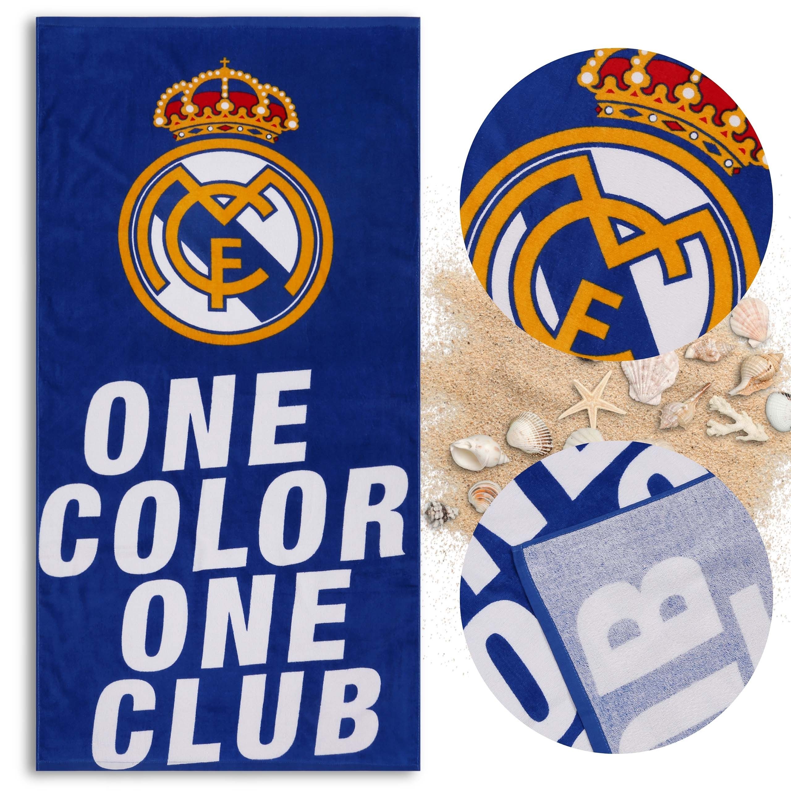 Real Madrid Badetuch Real Madrid Strandhandtuch aus Baumwolle, schnell trocknend für Fans