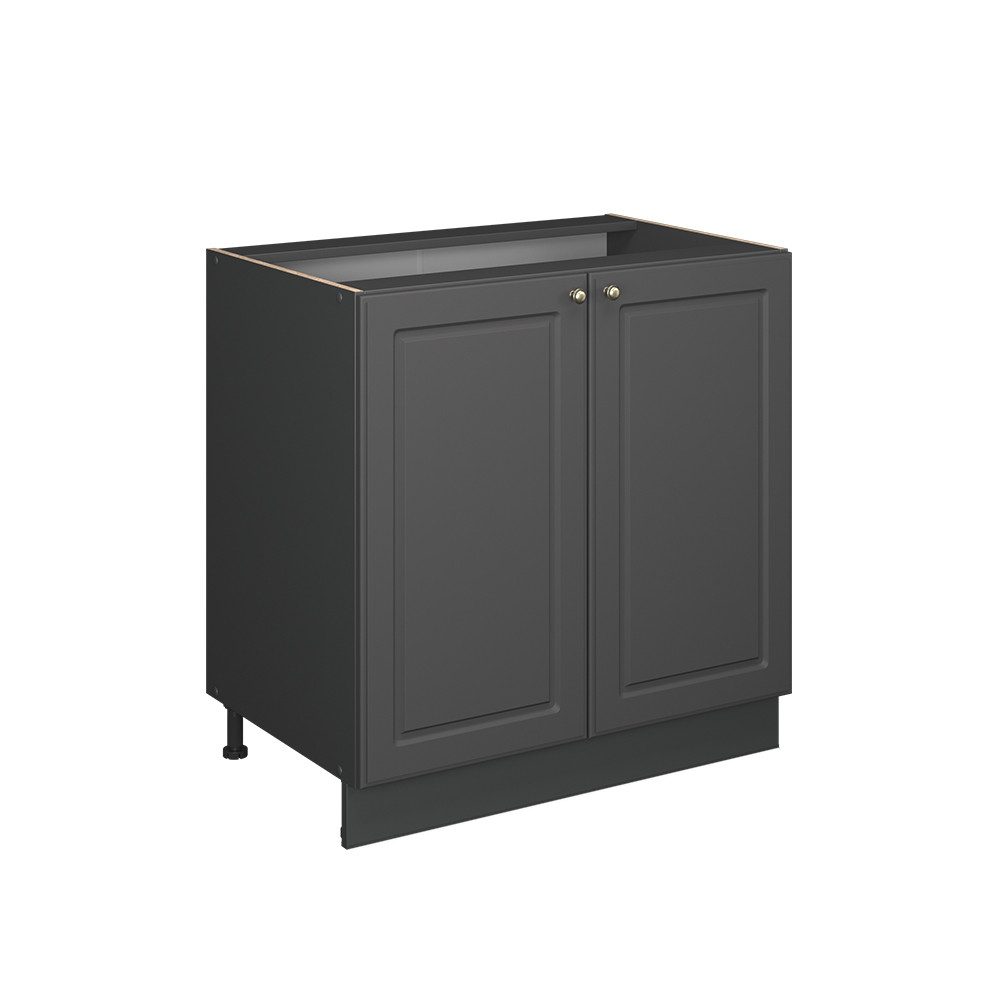 Vicco Spülenunterschrank Fame-Line, Anthrazit-Gold Landhaus/Anthrazit, 80 günstig online kaufen