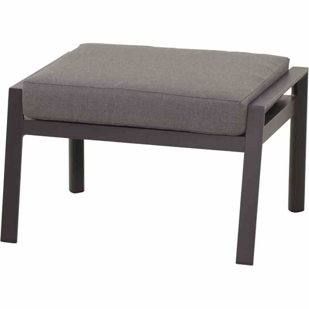 GAUTZSCH Gartenlounge-Hocker in matt anthrazit, schwarz-silber, jeans-grau