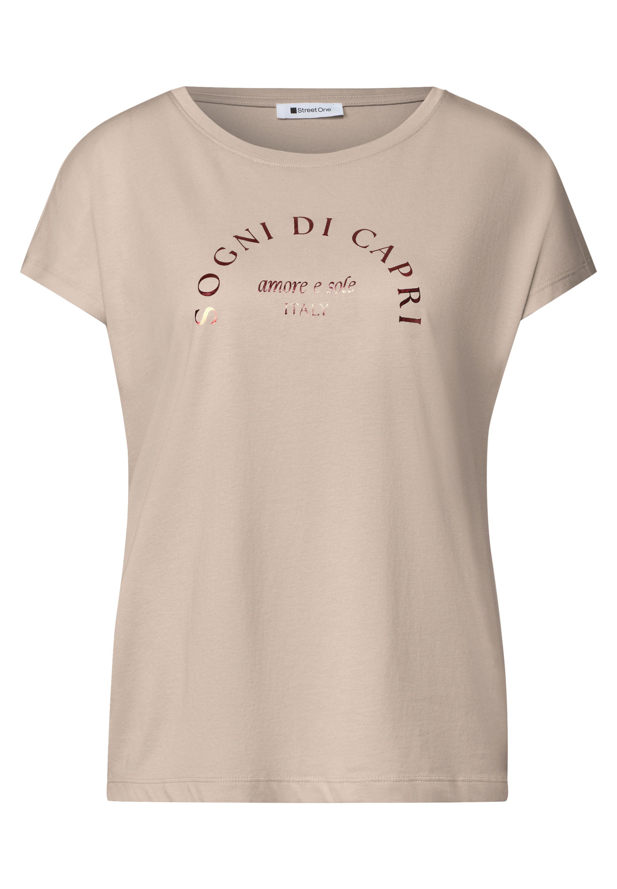 STREET ONE Shirttop Sommershirt mit Wording Artwork – Bild 5 von 5