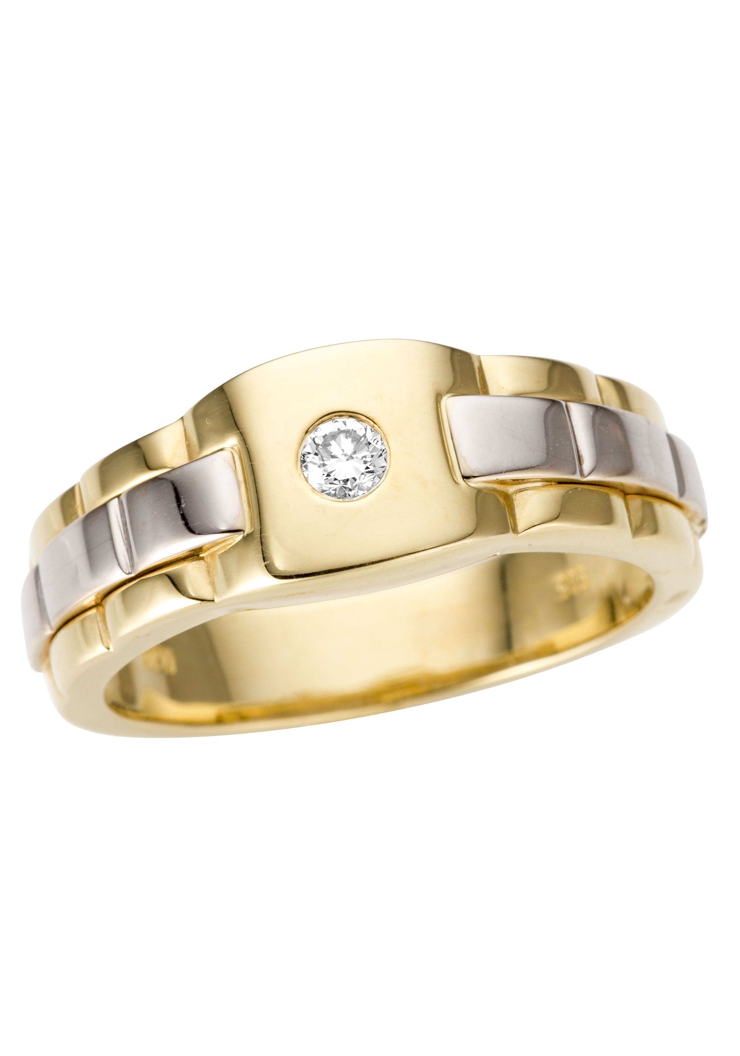 Firetti Goldring Schmuck Geschenk Gold 585 Herrenring Goldring, mit Brillant