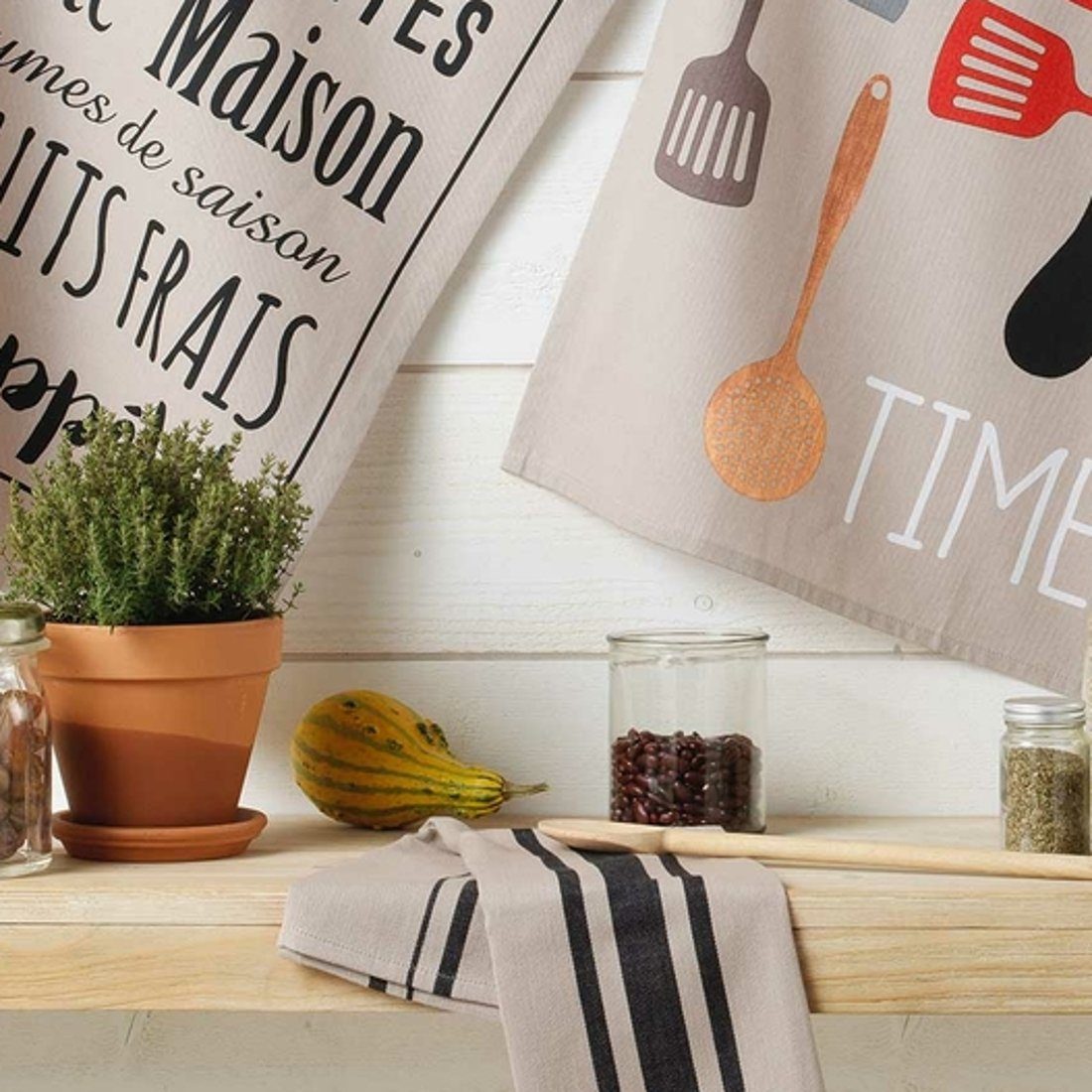 Macosa Home Geschirrtuch zweifarbig 100% Baumwolle günstig online kaufen