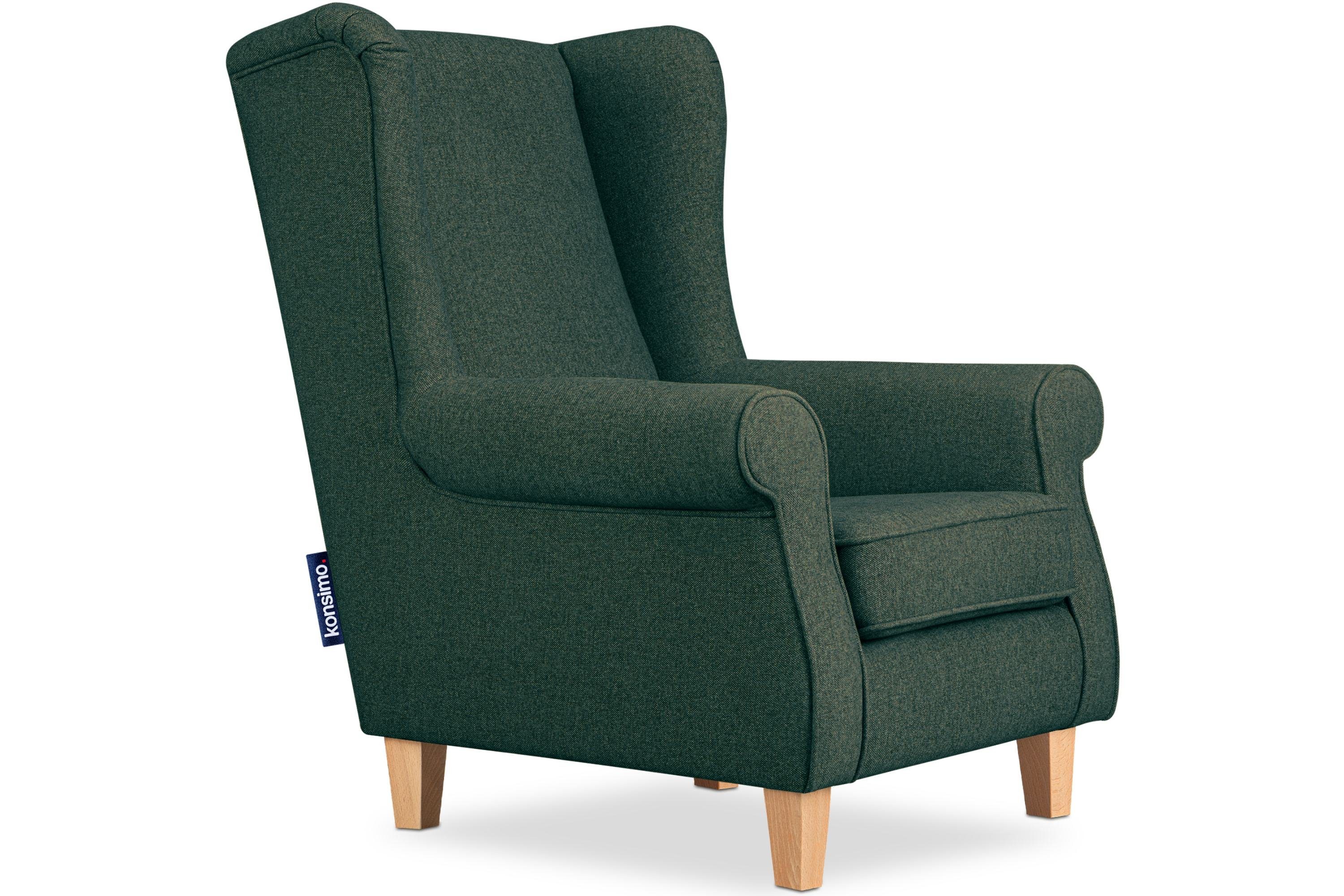 KONSIMO® Ohrensessel MILES Gepolsterter Sessel, mit günstig online kaufen