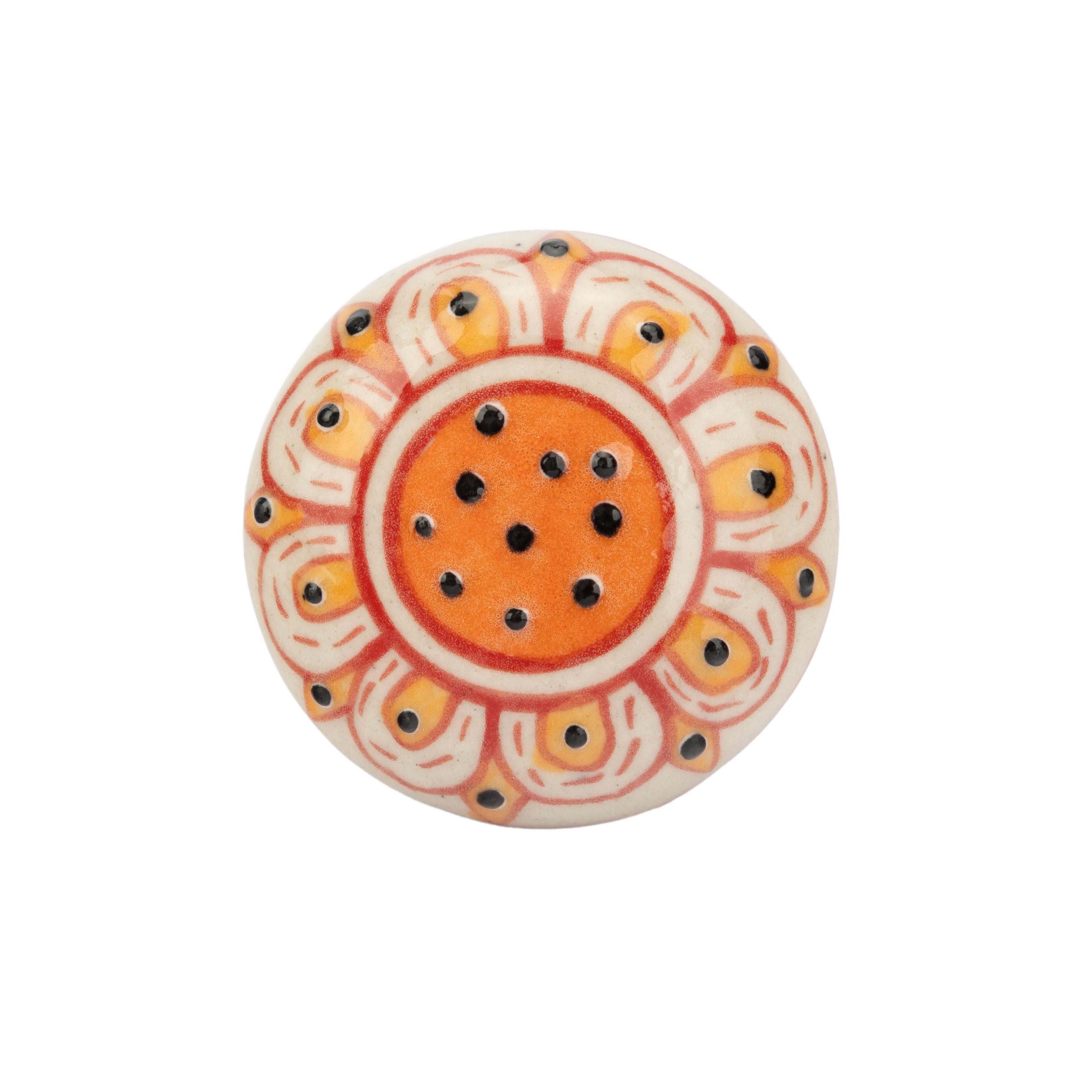 El Puente Möbelknopf Schrankknopf "Blume", Handmade, Fair Trade