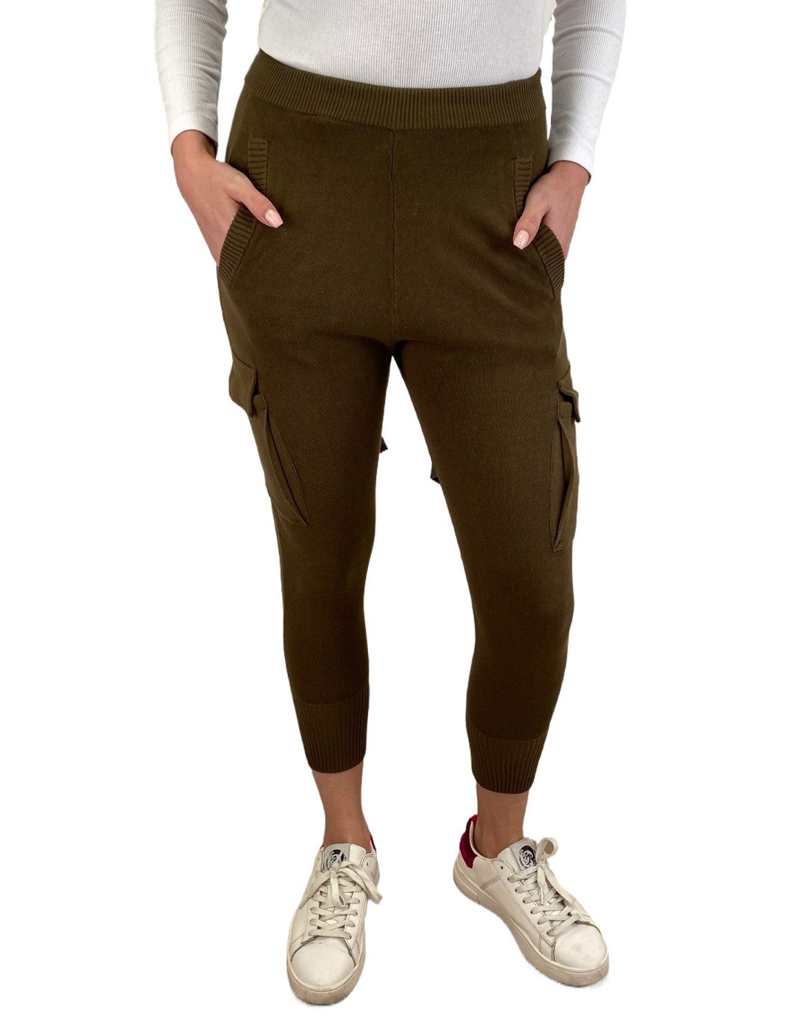 Diesel Jogginghose Diesel M-Cargy Damen Jogginghose Cargo Olivgrün