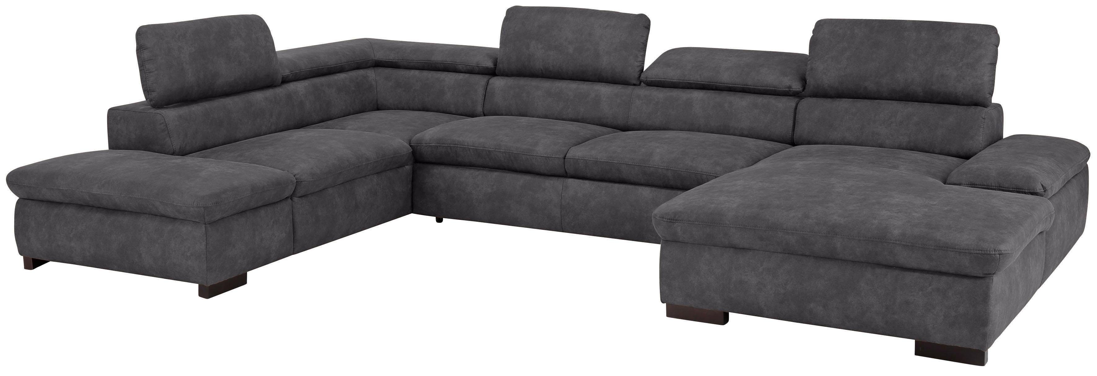 Home affaire Wohnlandschaft Alberto U-Form, mit Kopfteilverstellung, wahlweise mit Bettfunktion