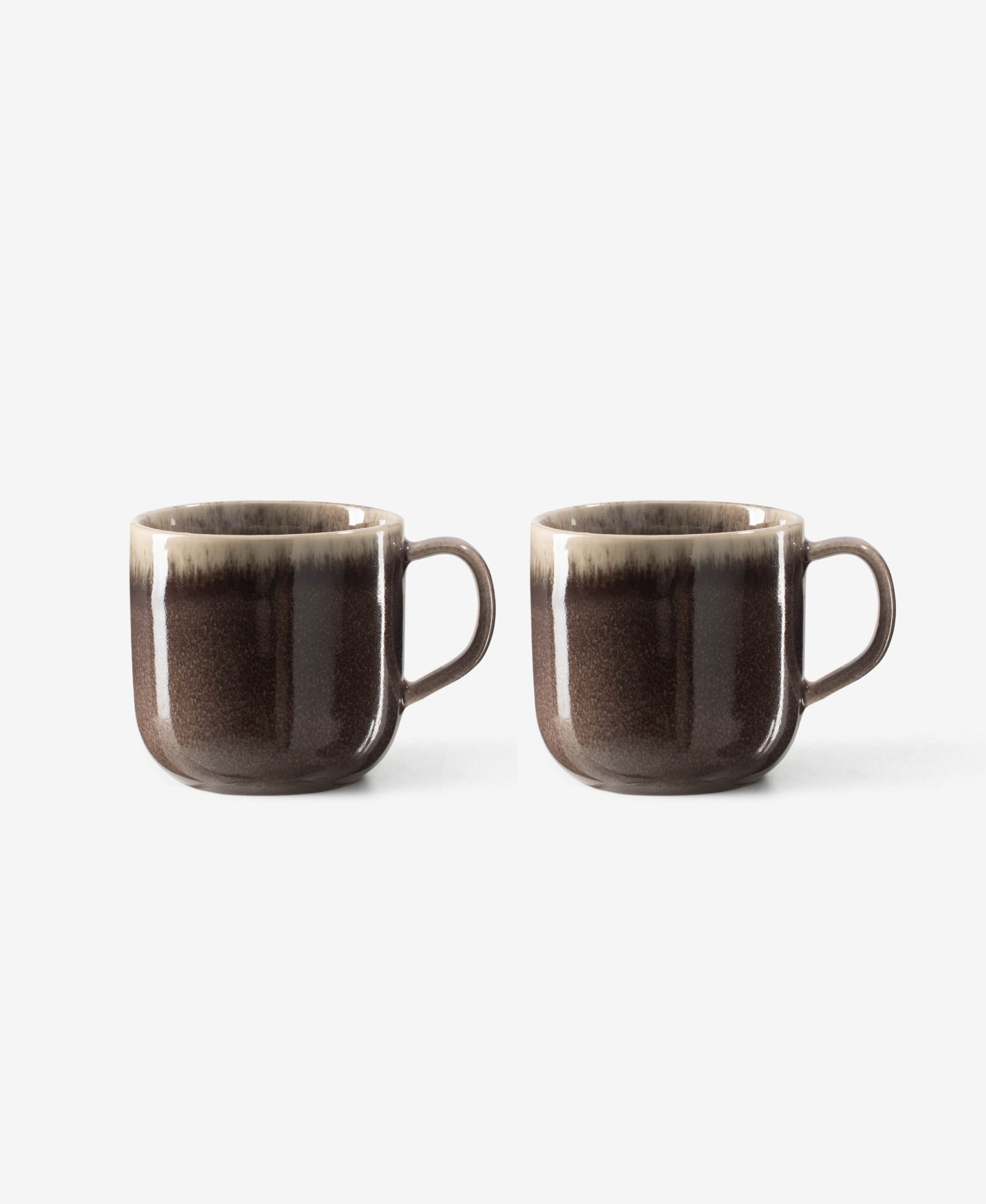GLAMIRA Kaffeeservice Braunes Tassenset mit reaktiver Glasur (2-tlg), 2 Personen, Stoneware, 2 Teile, für 2 Personen