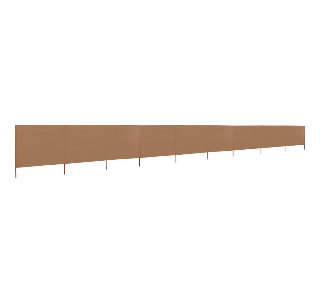 Thumbnail - furnicato Seitenmarkise 9-teiliges Windschutzgewebe 1200 x 120 cm Taupe (1-St)