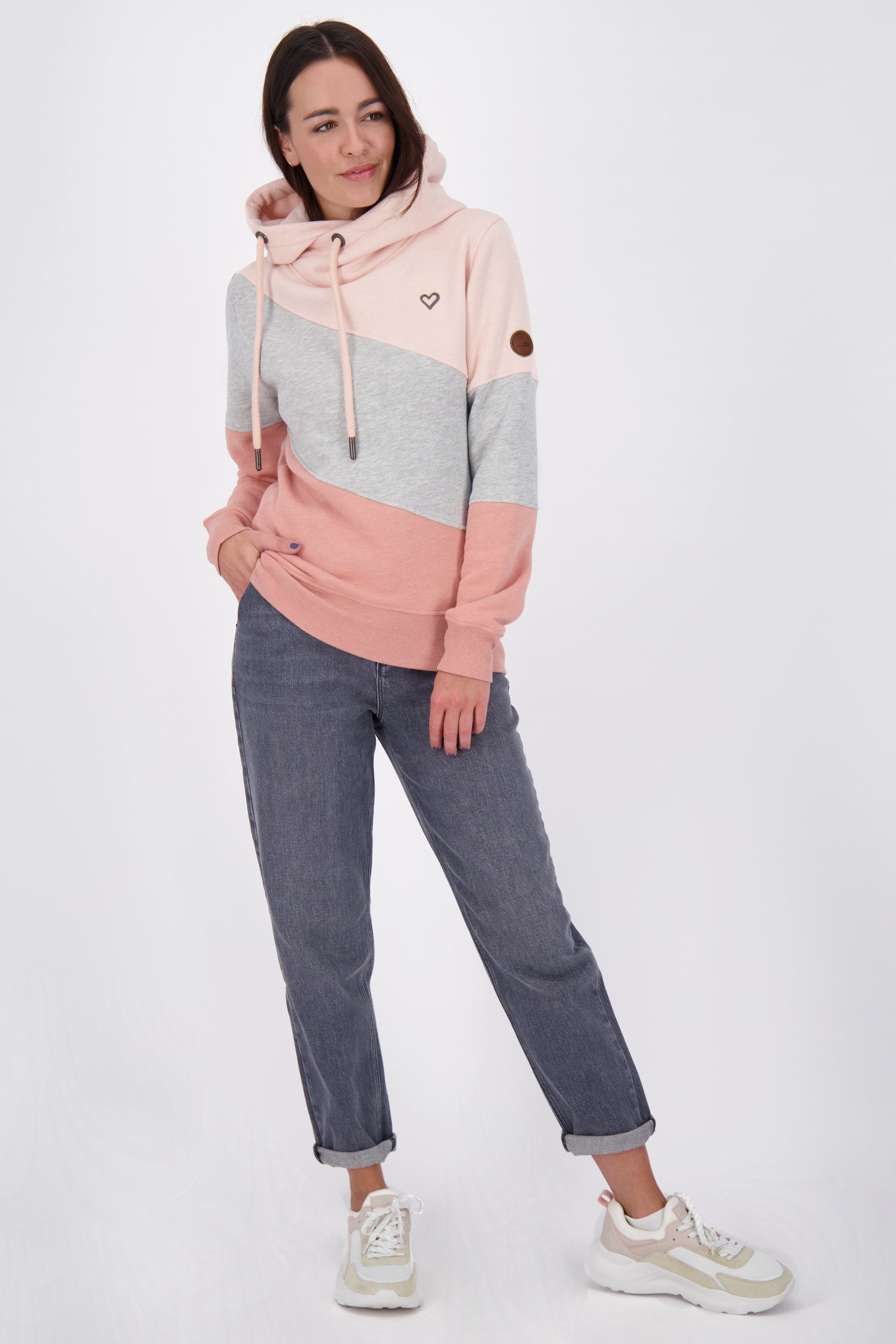 Kickin StacyAK Kapuzensweatshirt Kapuzensweatshirt, A mahagonium Sweatshirt Damen Alife & Sweat melange